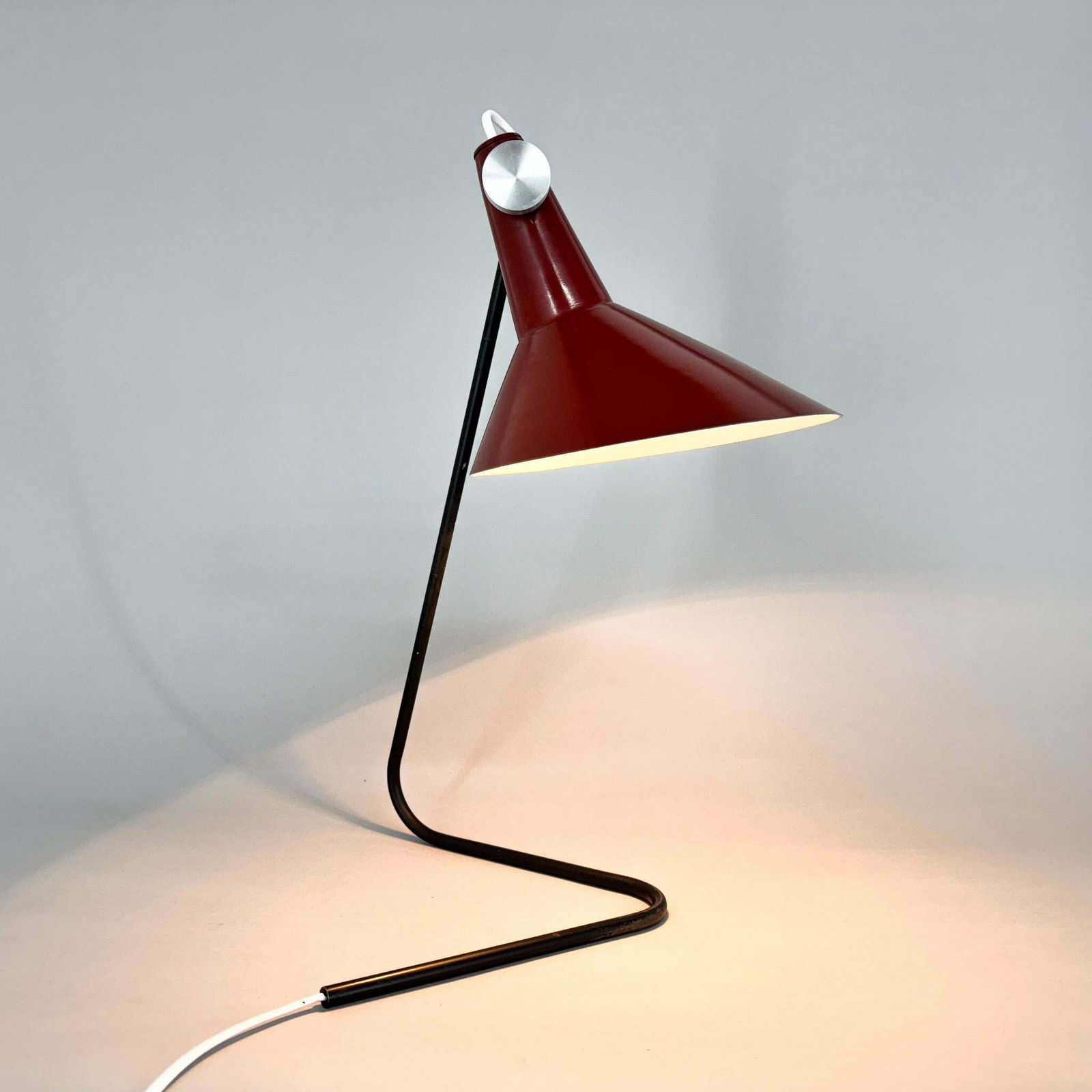 1960s Metal Table Lamp By Josef Hurka For Kovona, Type St30, Czechoslovakia photo furniture