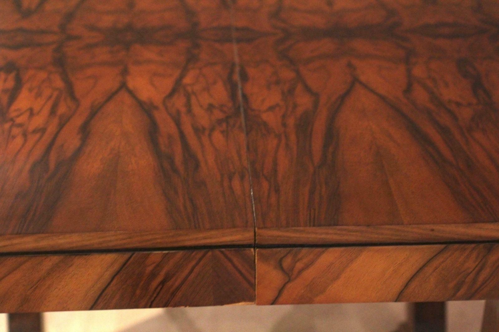 Expandable Art Deco Dining Table, Amazing Walnut Veneer, France, Circa 1930 photo buy