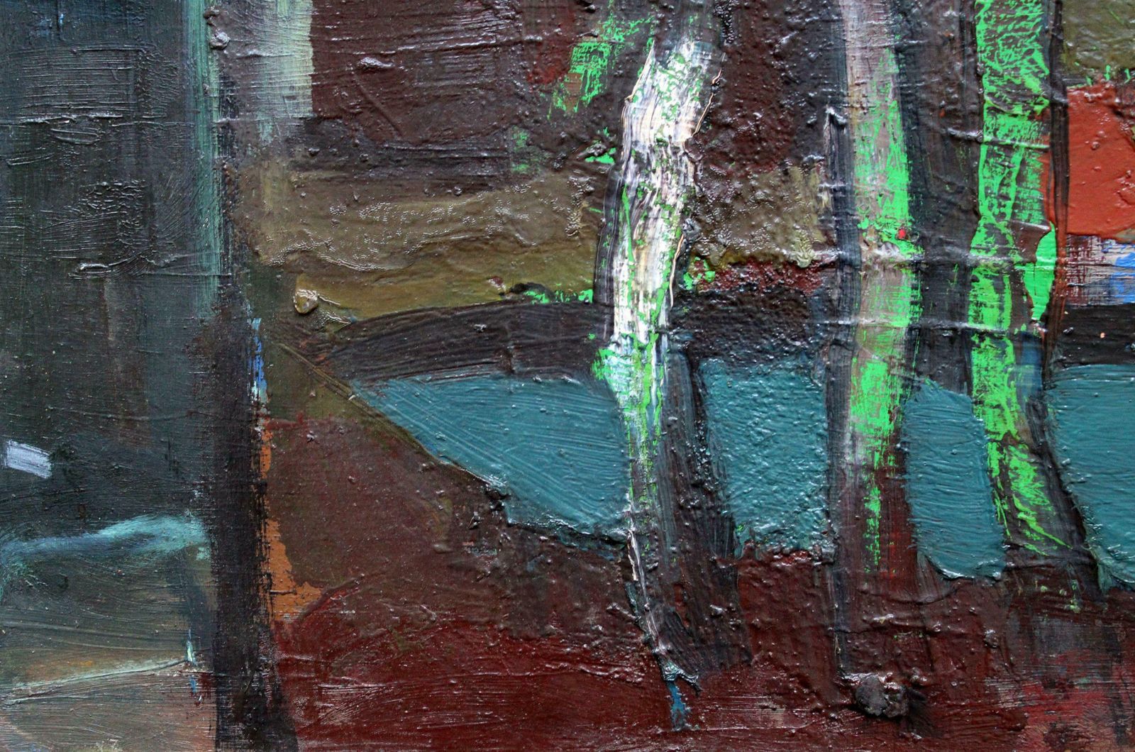 Aleksandr Rodin Landscape By The River. Oil On Cardboard, photo furniture