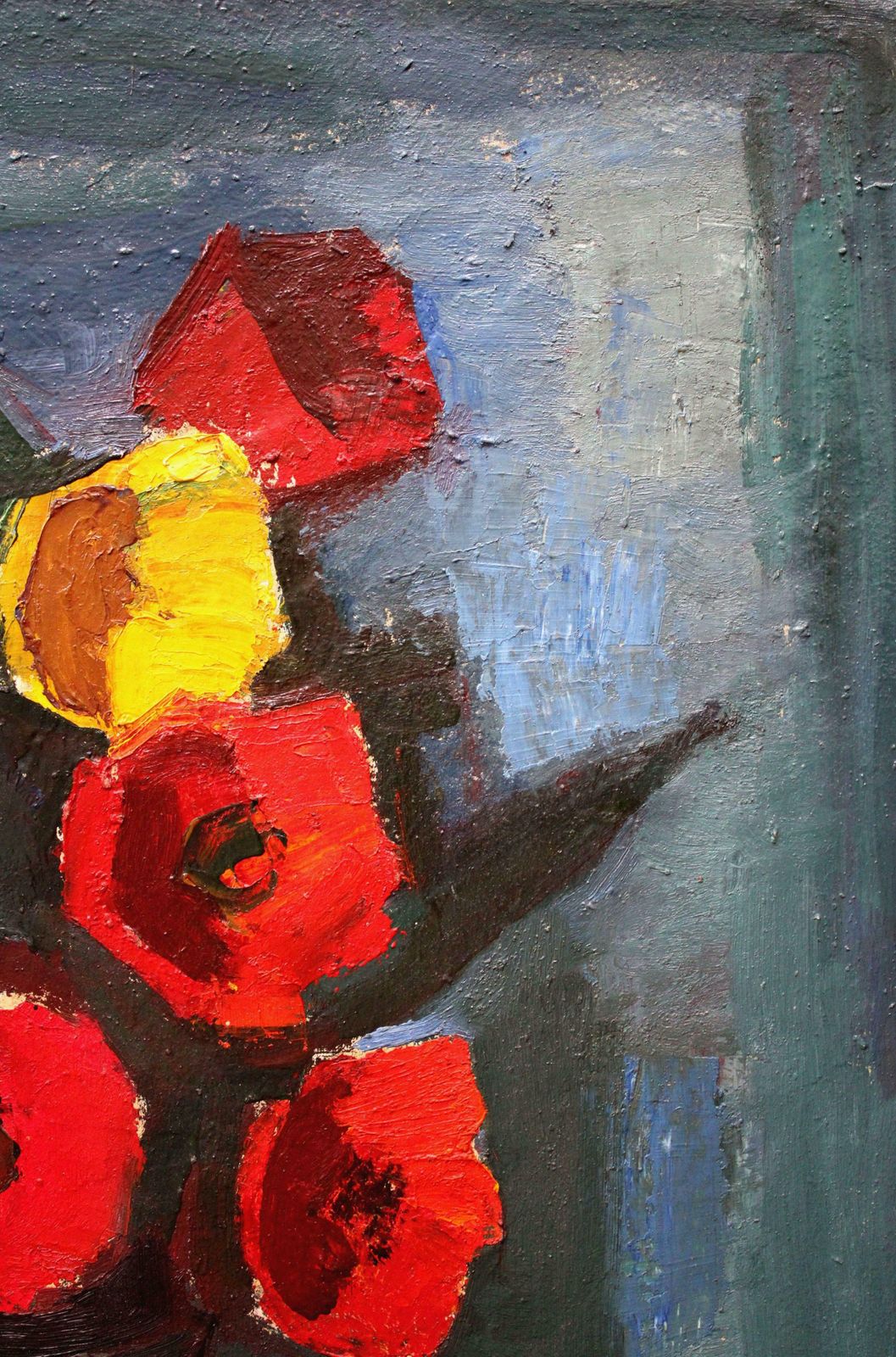 Aleksandr Rodin Flowers. Oil On Cardboard, 71.5x56 Cm photo furniture