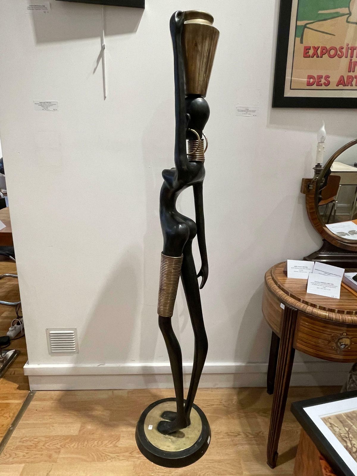 Bronze Figurine Of A Woman Carrying Water, In The Style Of Hagenauer photo buy