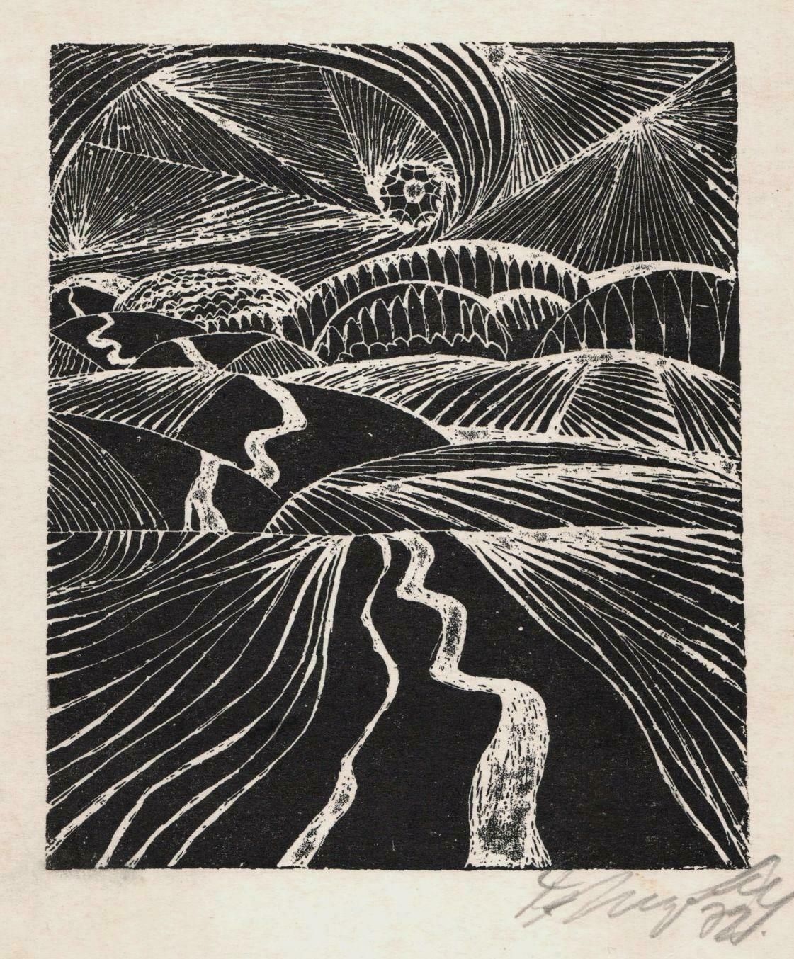 Dzidra Ezergaile Up Towards The Sun. 1972, Paper, Lithography, 15x12.5 Cm 1972