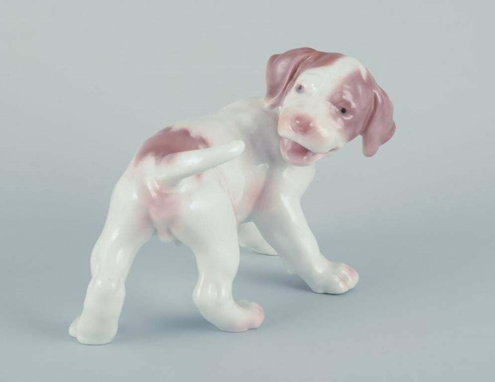 Bing & Grøndahl, Porcelain Figurine Of A Pointer Puppy. photo furniture