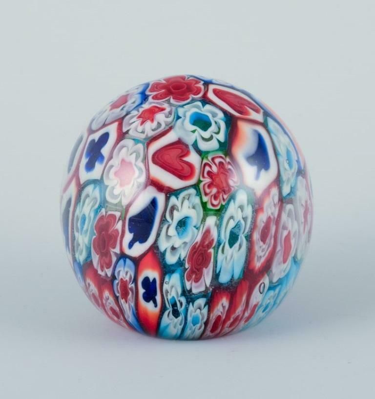 Scandinavian Glass Artist. Four Paperweights In Art Glass. Flower Motifs. photo furniture