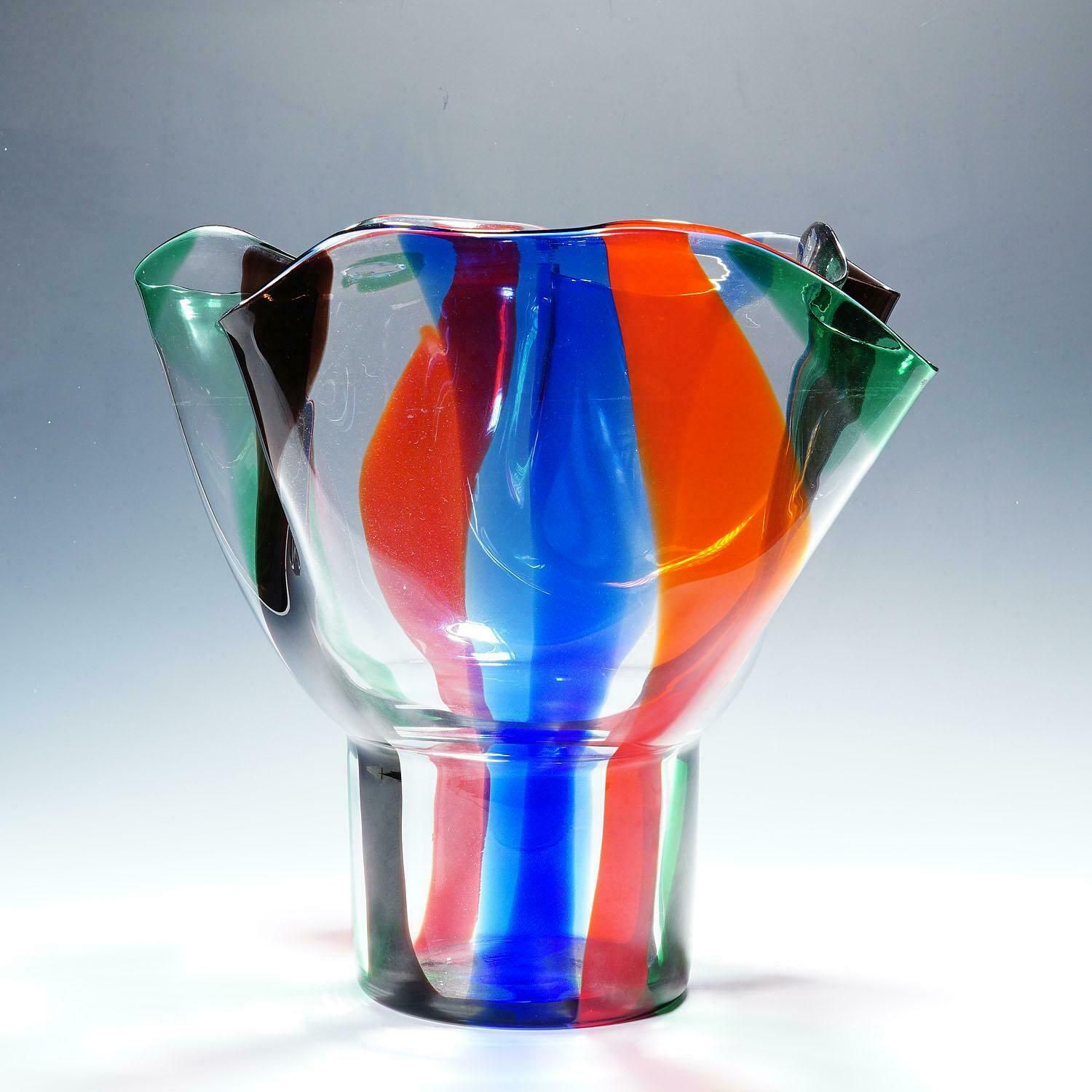 Large Venini Vase 'Kukinto', Designed By Timo Sarpaneva In 1991 photo Home Decor