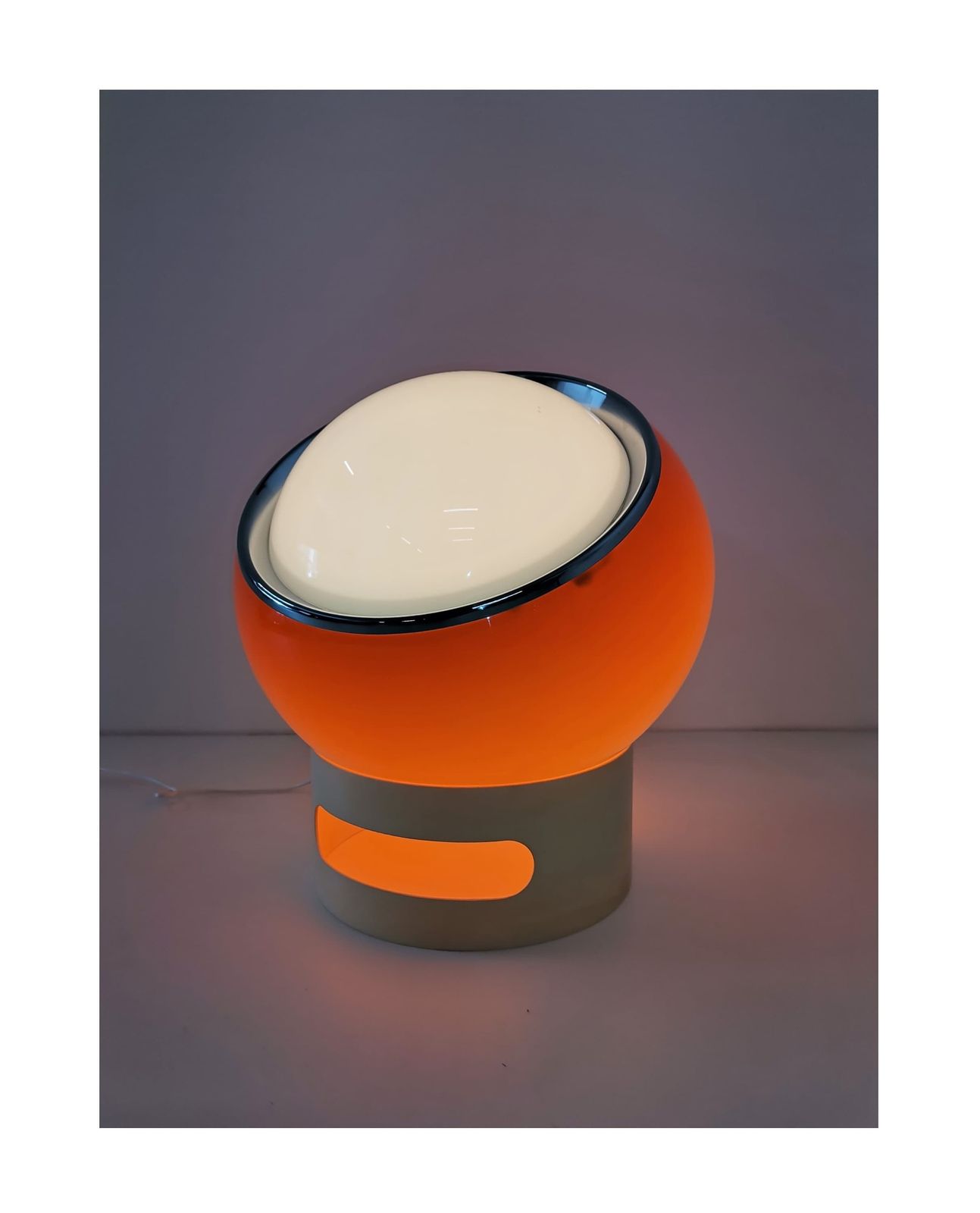 Rare Vintage Meblo Guzzini Clan Orange Floor Lamp / Space Age Italian Design / Made In Yugoslavia 70s 80s / Table Lamp