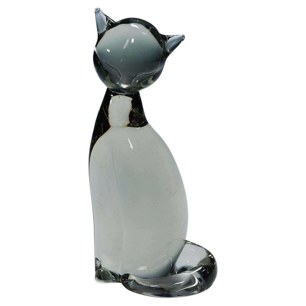 Sculpture Of A Stylized Cat Designed By Livio Seguso For Graal Glass