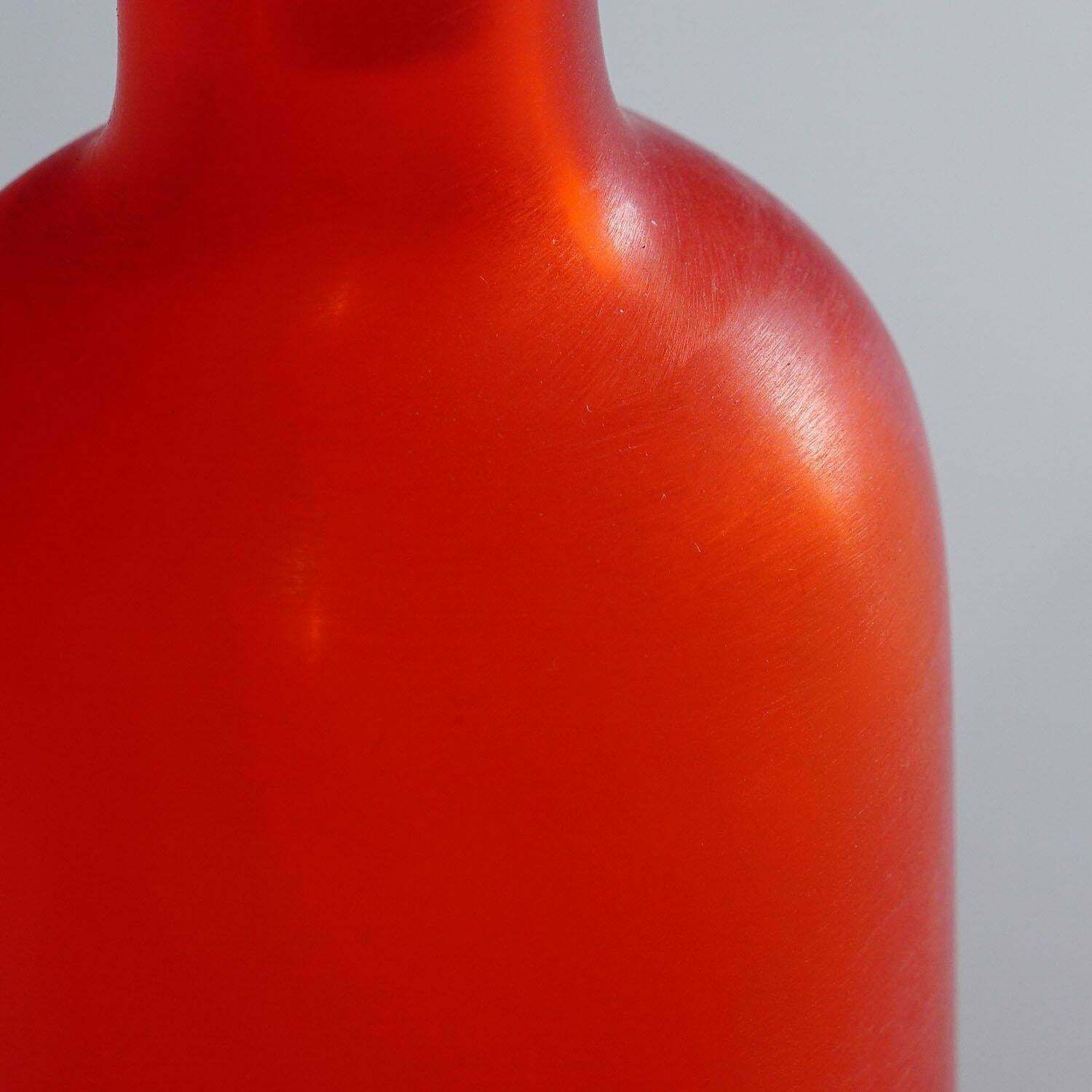 Paolo Venini Inciso Glass Bottle Manufactured By Venini 1990s photo 436.0