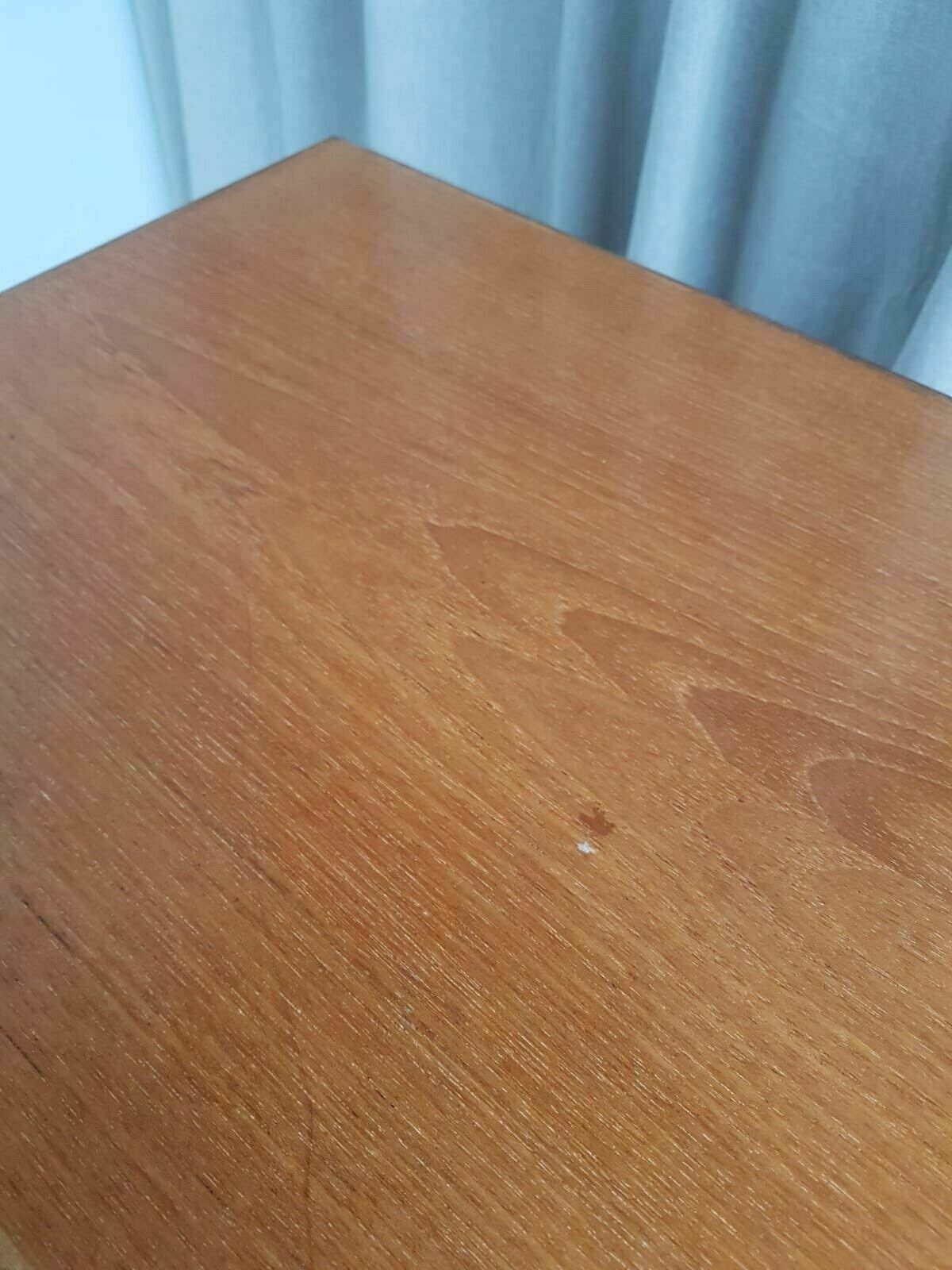 photo buy Vtg Mid Century Teak Side Bedside Media Office Cabinet Cupboard Retro
