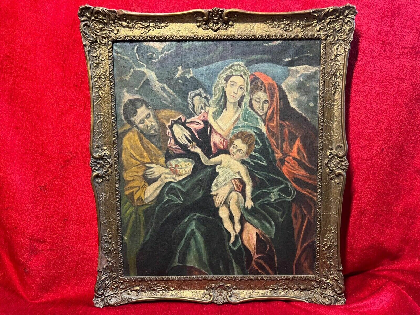 Spanish Fine Art 'The Holy Family With Mary Magdalen' After El Greco photo for sale