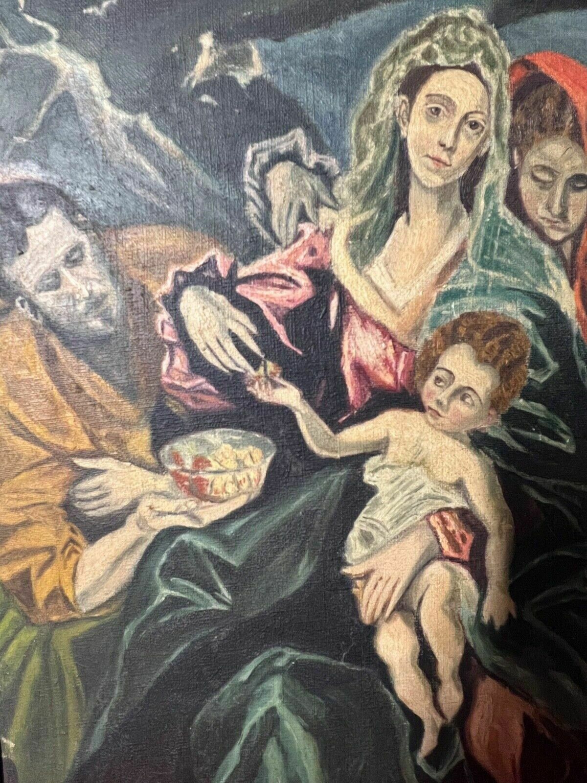 photo vintage Spanish Fine Art 'The Holy Family With Mary Magdalen' After El Greco