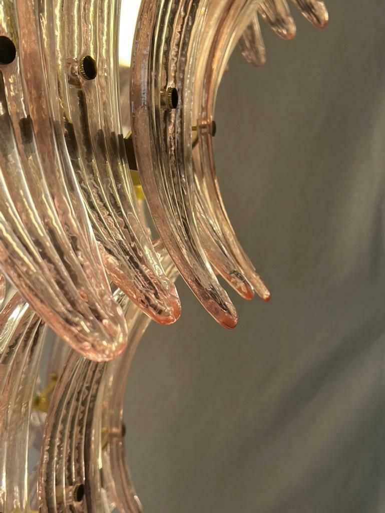 15714.0 Giant Royal Pink Palmette Chandelier, Murano photo