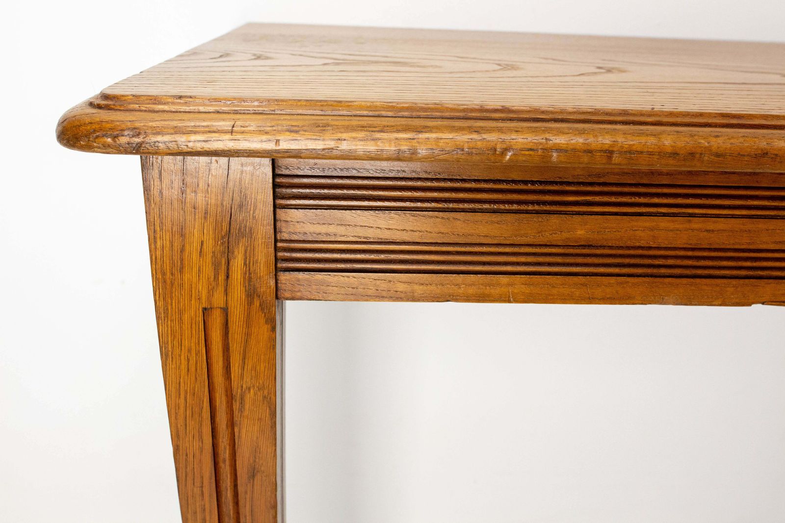 Antique French Oak Wall Mounted Console Art Deco Circa 1940 photo vinterior