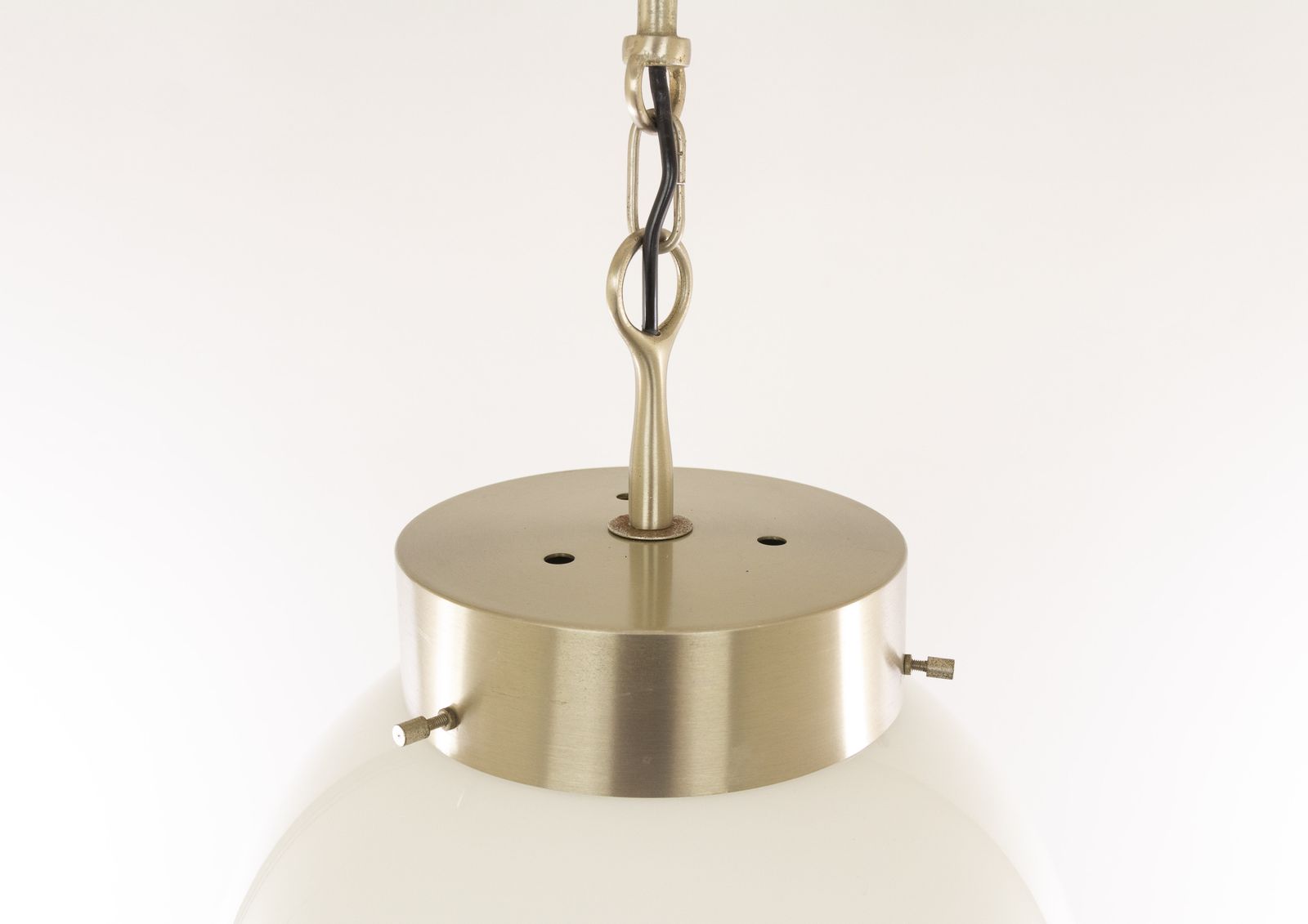 Delta Glass And Nickel Pendant By Sergio Mazza For Artemide, 1960s photo Lighting