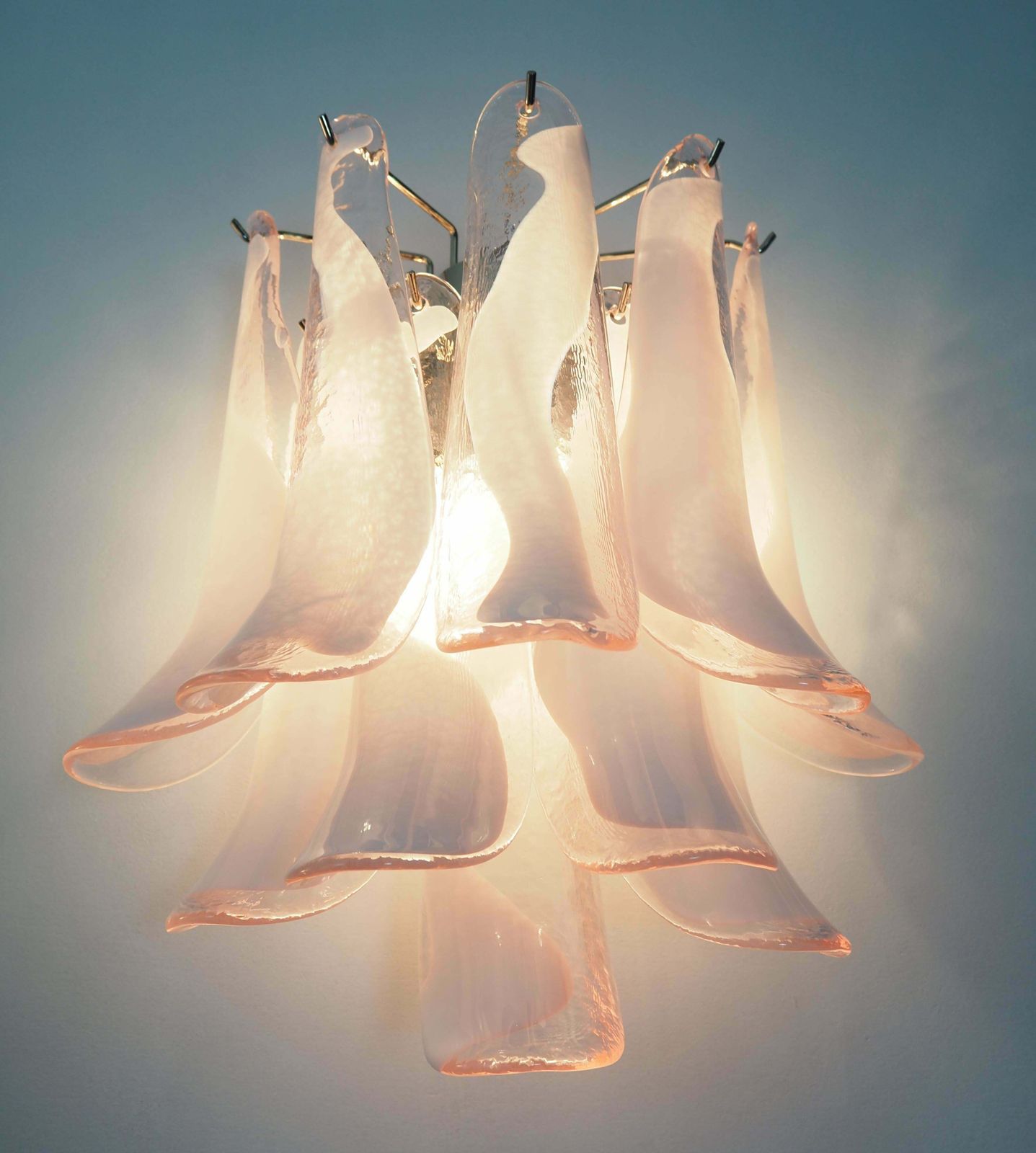 Set Four Of Italian Petal Murano Sconces, Mazzega Style photo buy