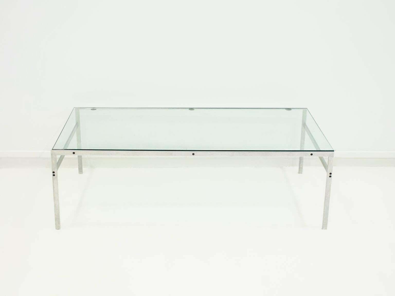 Preben Fabricius And Jørgen Kastholm Coffee Table Of Steel And Glass photo furniture