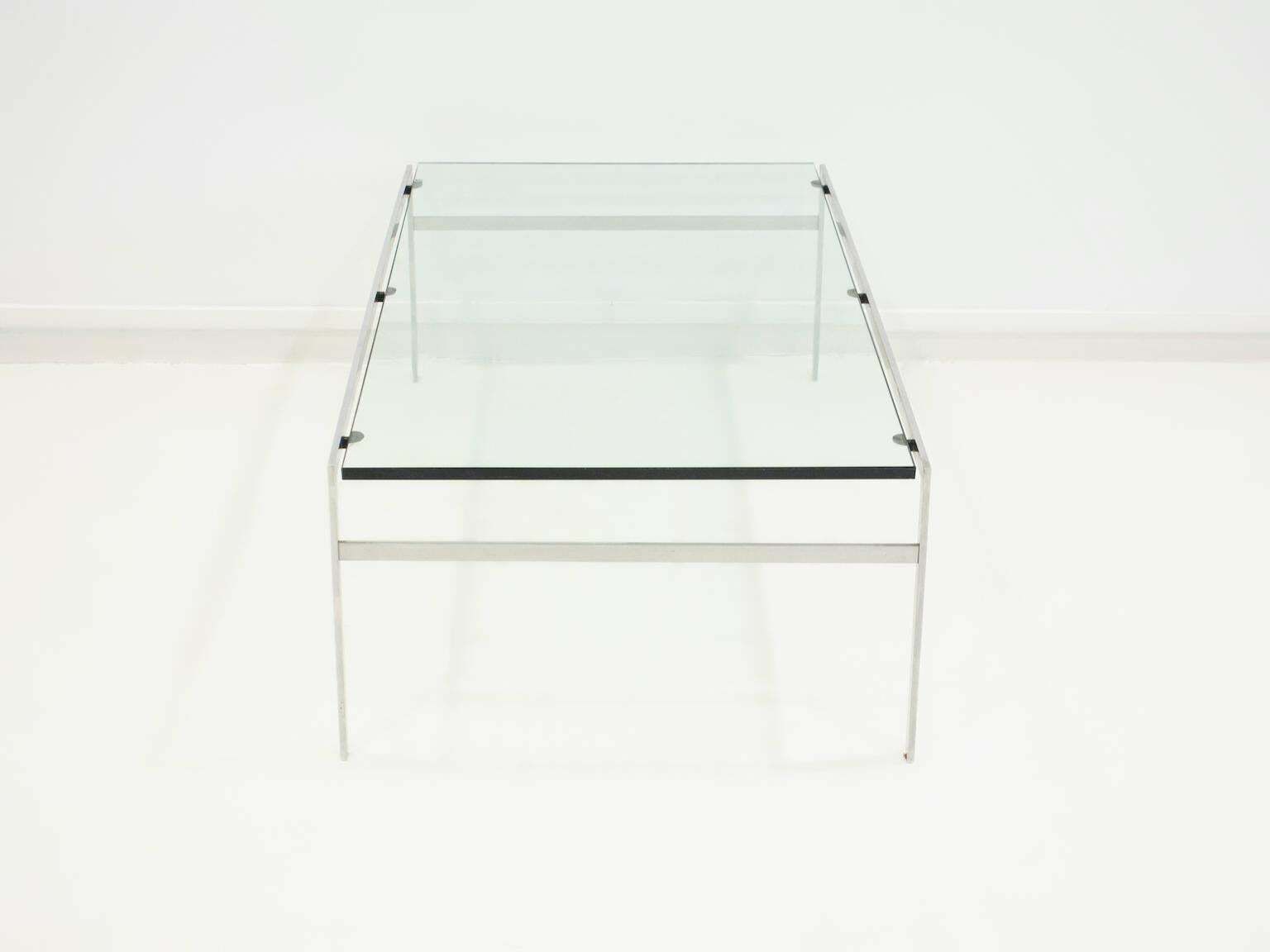 Furniture Preben Fabricius And Jørgen Kastholm Coffee Table Of Steel And Glass photo