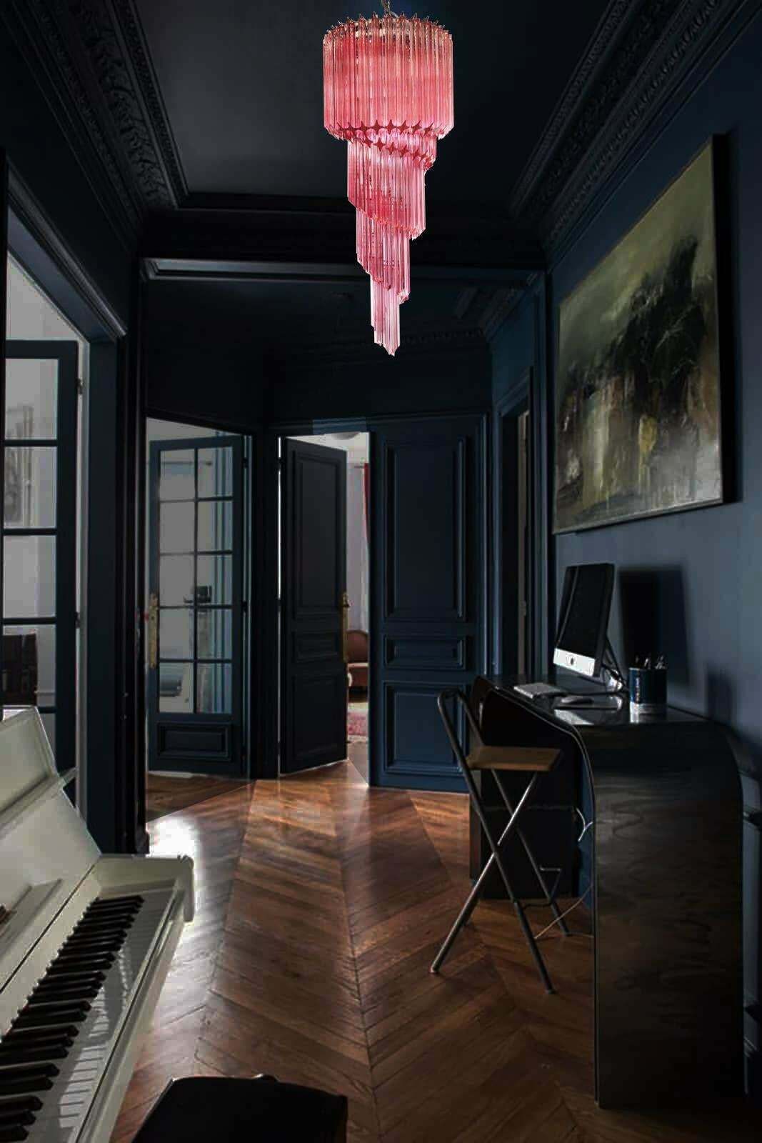 Lighting Murano Chandeliers Crystal Pink Prism, Murano photo