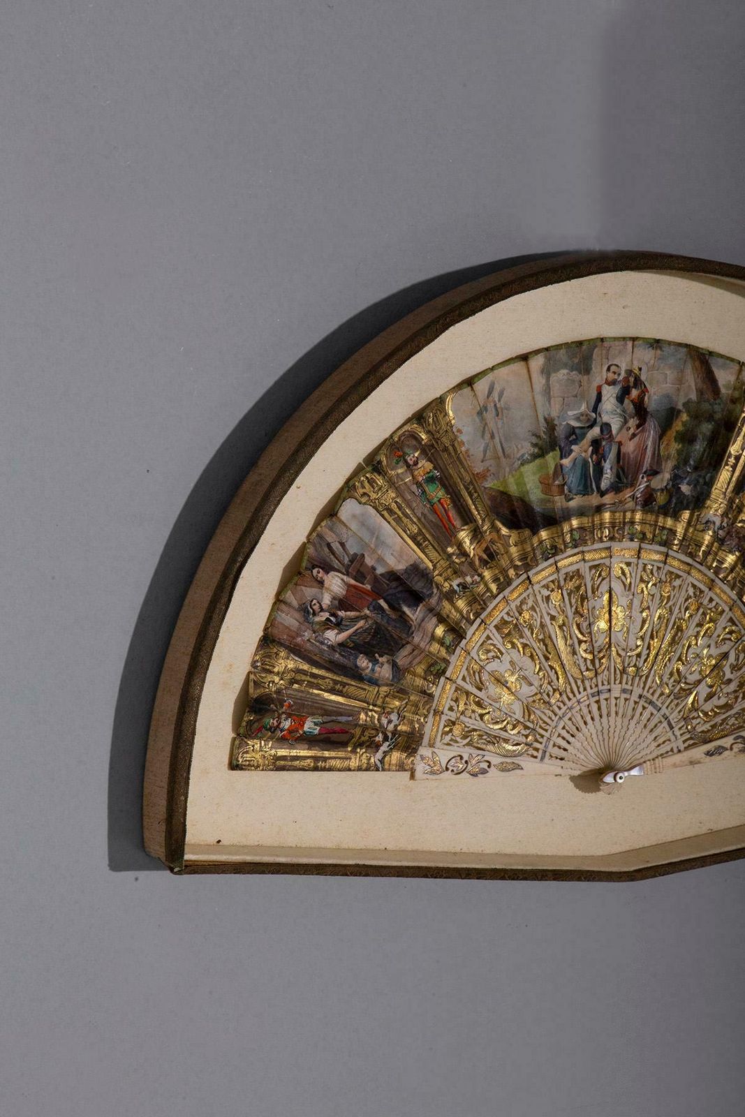 Silk Fan In Shrine From The Late 1800s photo for sale