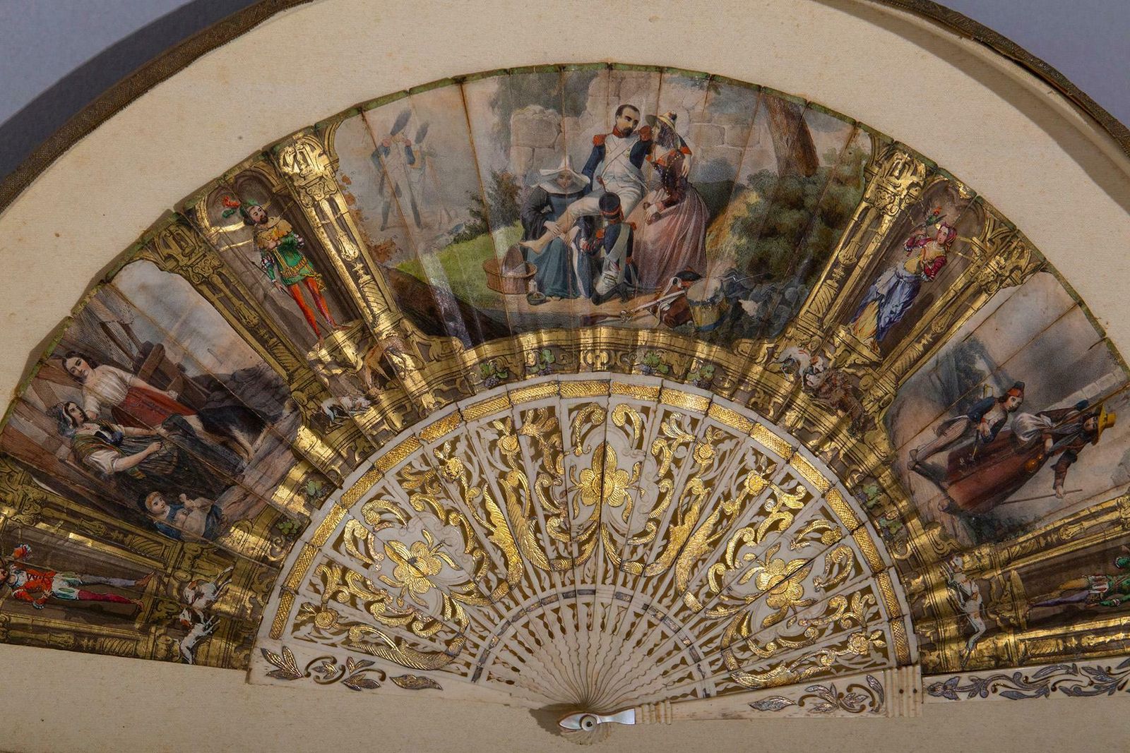 Silk Fan In Shrine From The Late 1800s photo vinterior