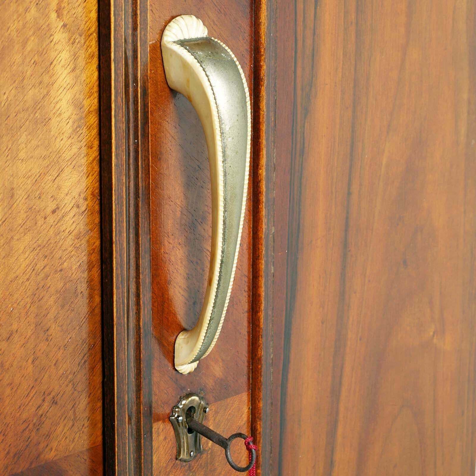 19th Century Austrian Biedermer Wardrobe , Walnut And Walnut Veneer Wax Polished photo vinterior