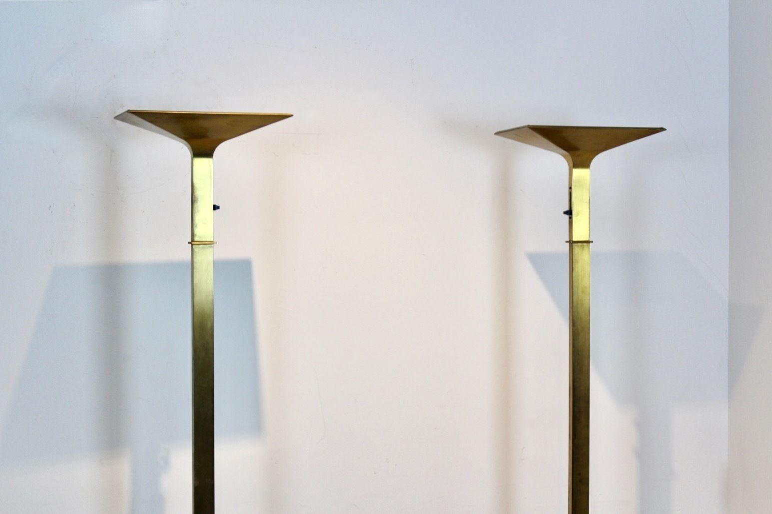 Brass Italian Uplighter Floor Lamp, Stock Of Two photo 1575.0