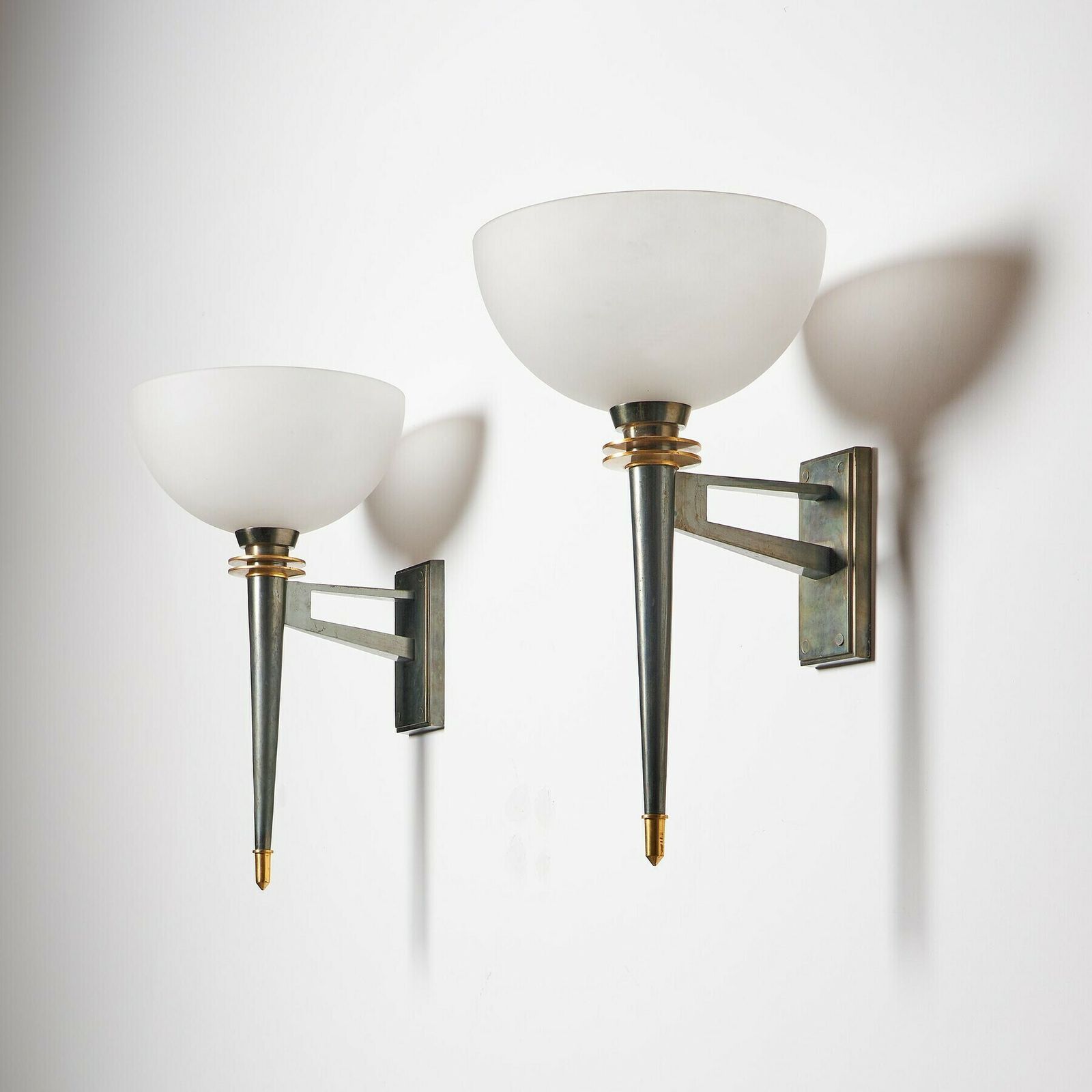 An Important Pair Of French Wall Appliques / Lights Attributed To André Leon Arbus & Gilbert Poillerat