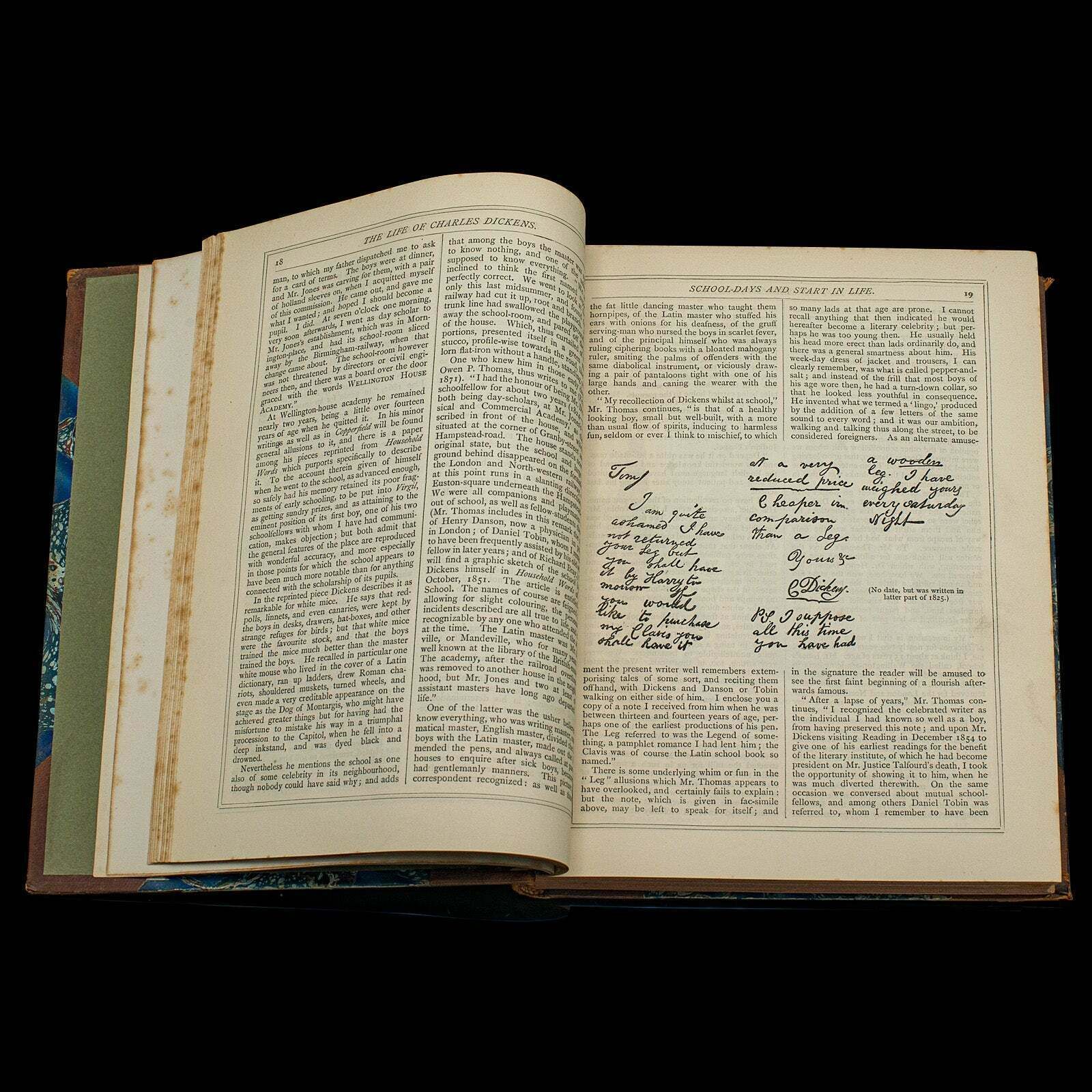 Antique Book, The Life Of Charles Dickens, Biography, English, Victorian, C.1880 photo vinterior