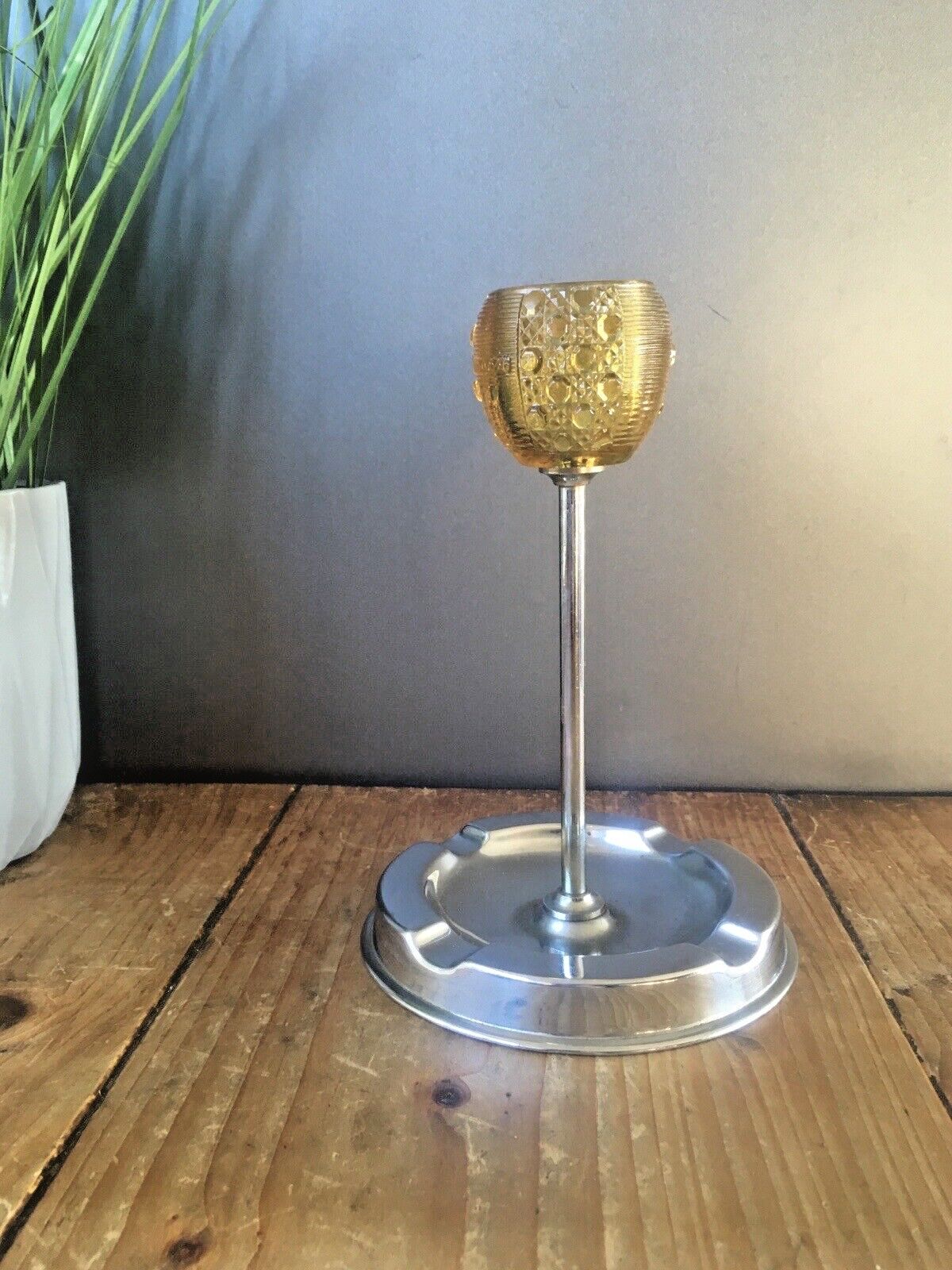Art Deco Chrome Match Striker Table Desk Ashtray James May Farnel Davidson Glass photo buy