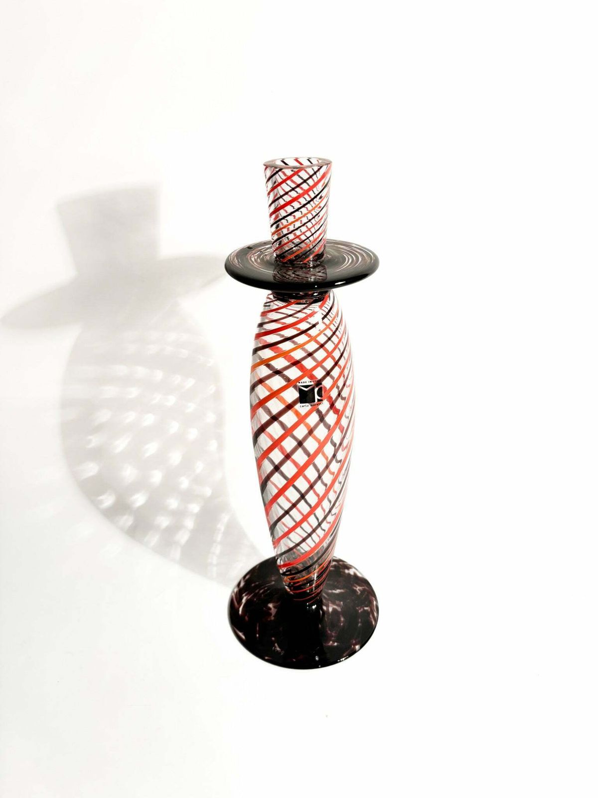 Spiral Murano Glass Candelabra By Carlo Moretti From 1999 photo 229.0