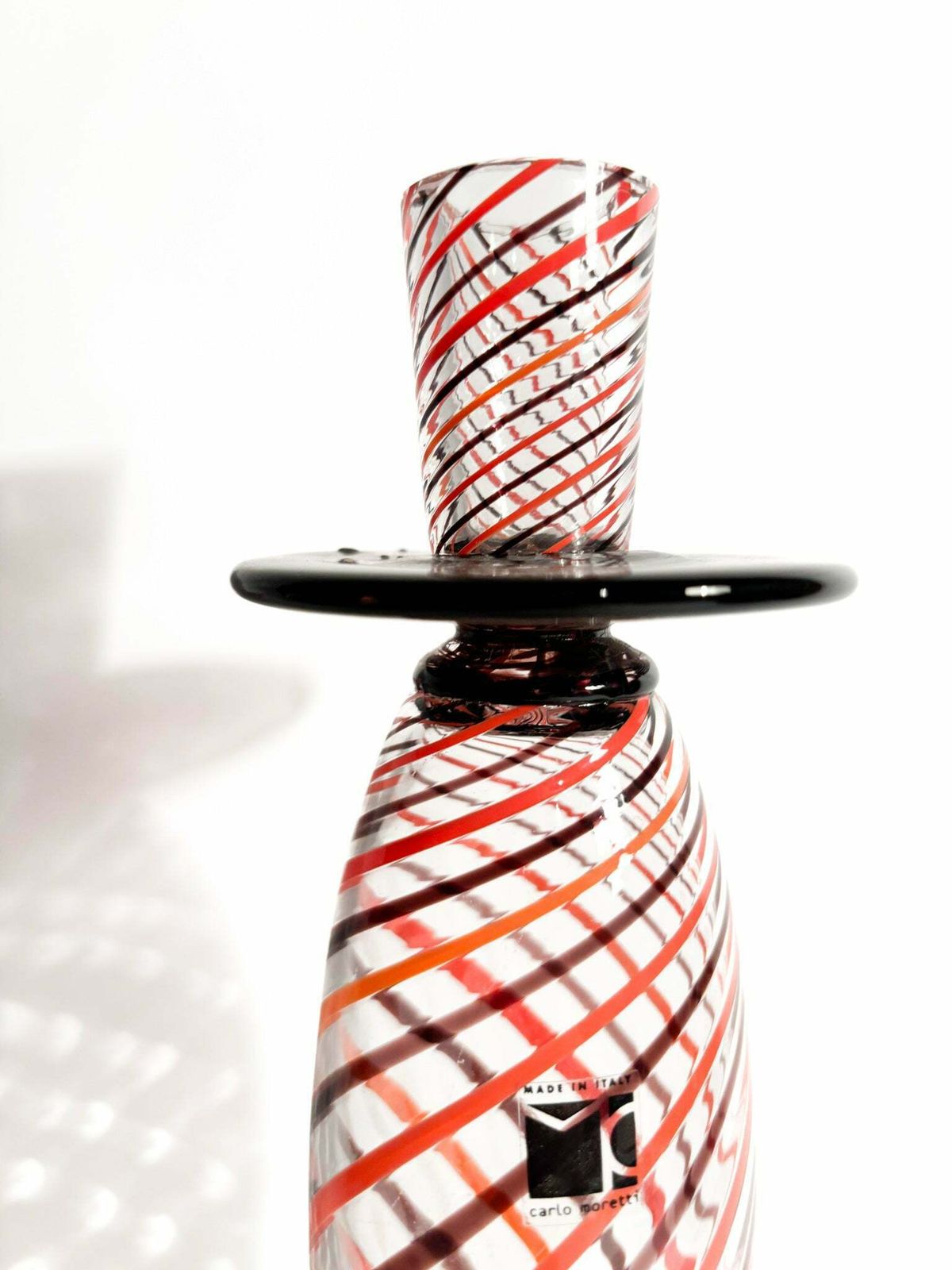 Spiral Murano Glass Candelabra By Carlo Moretti From 1999 photo buy
