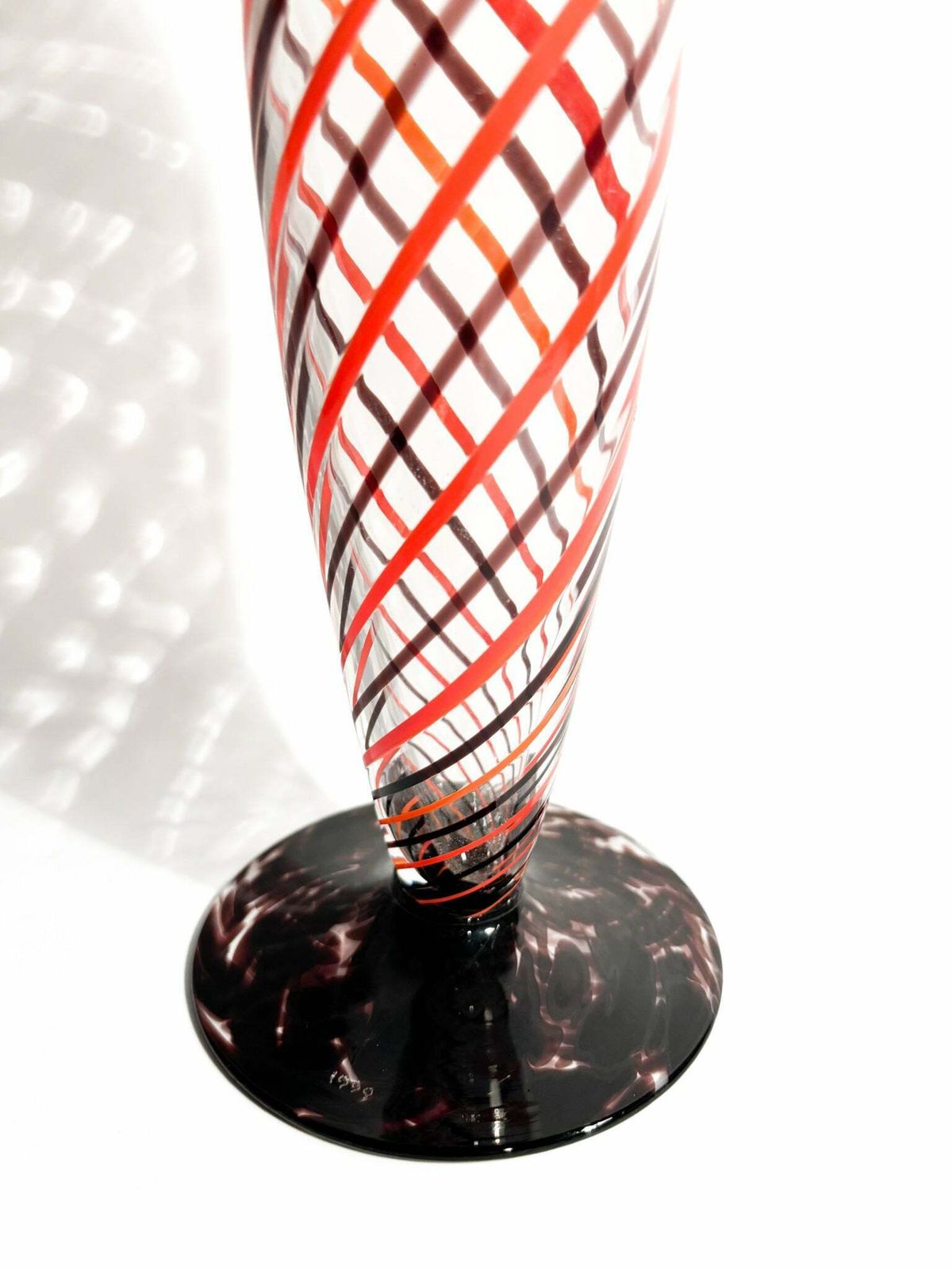 Spiral Murano Glass Candelabra By Carlo Moretti From 1999 photo vintage