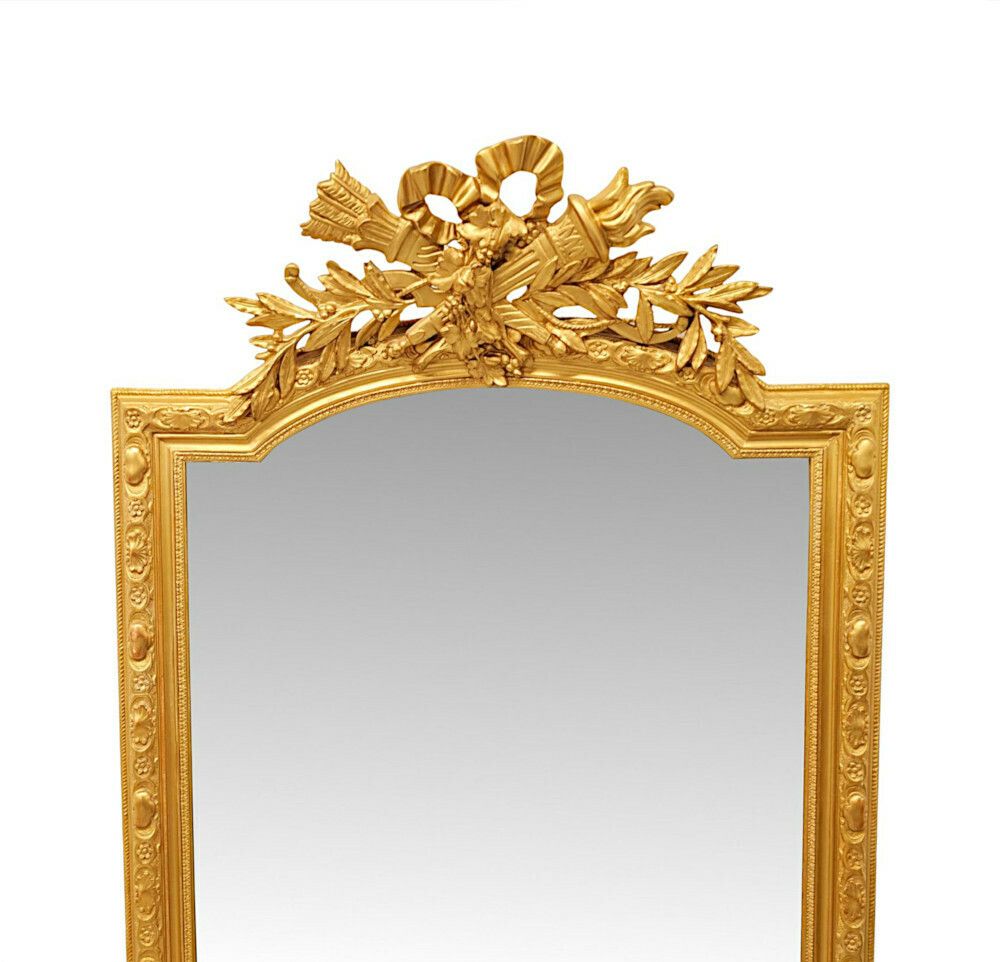 A Very Fine Tall 19th Century Giltwood Pier Or Dressing Mirror photo Home Decor