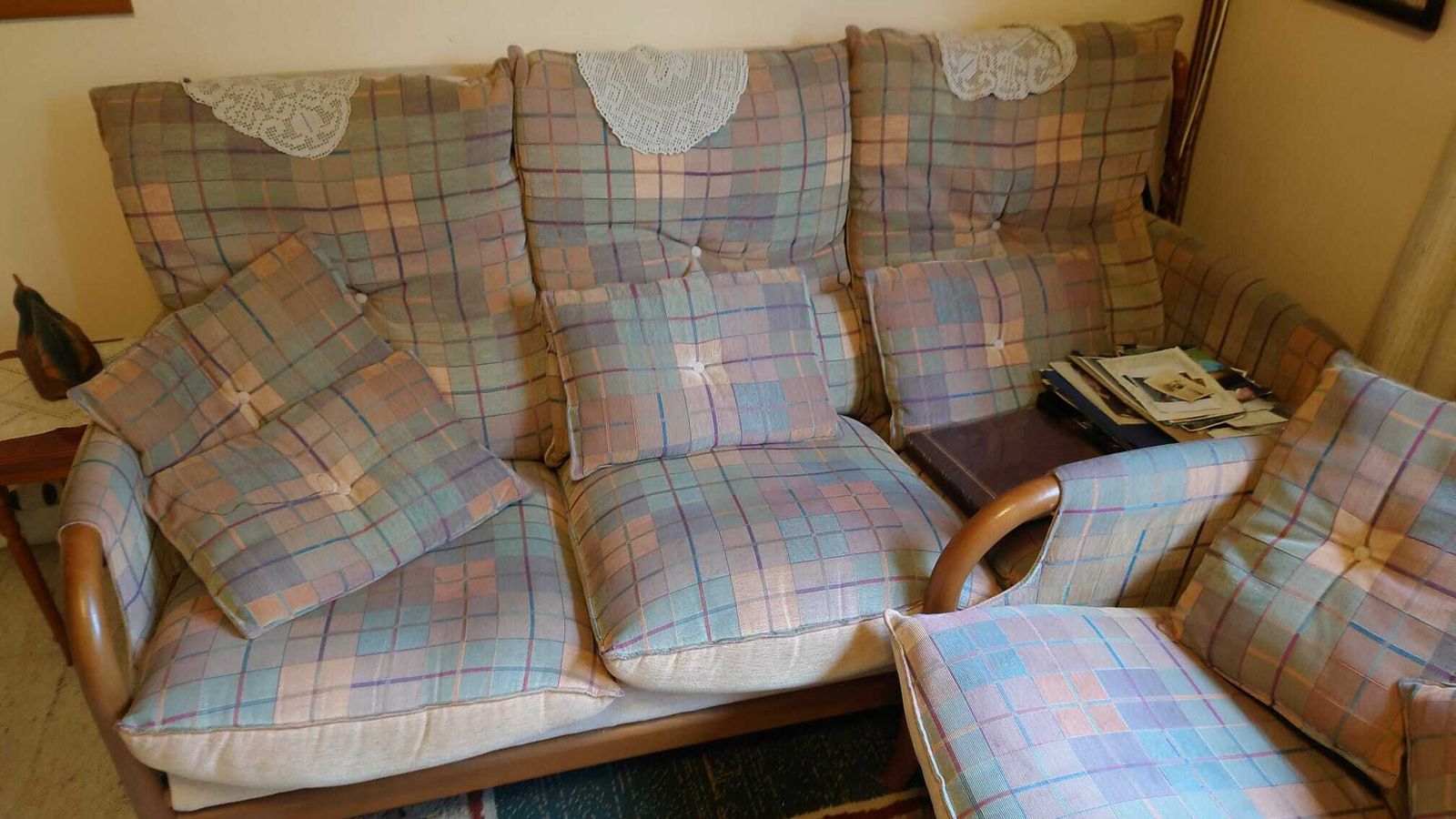 Furniture Cintique Bentwood With Solid Wood Frame  Mid Century Sofa & Chairs photo