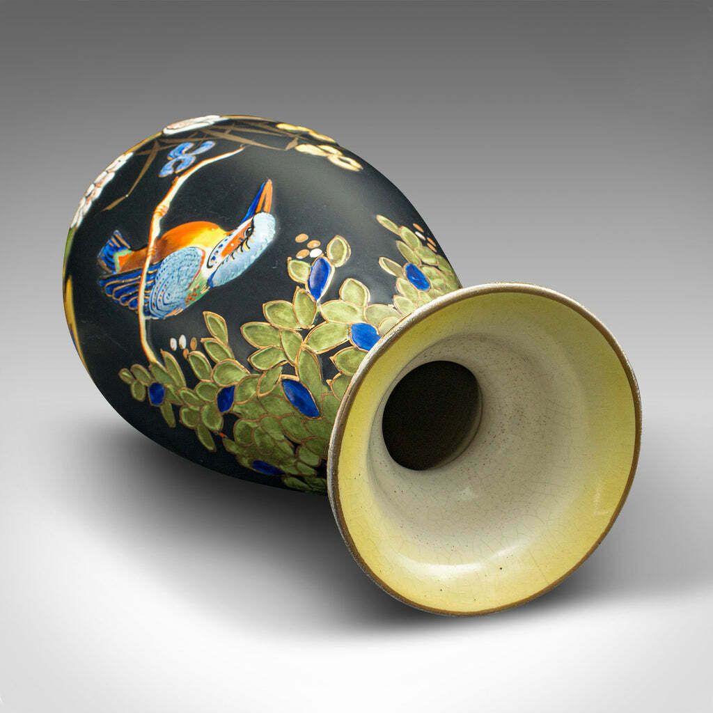Pair Of Vintage Display Vases, English, Satin Finish, Kingfisher, Art Deco, 1930 photo buy