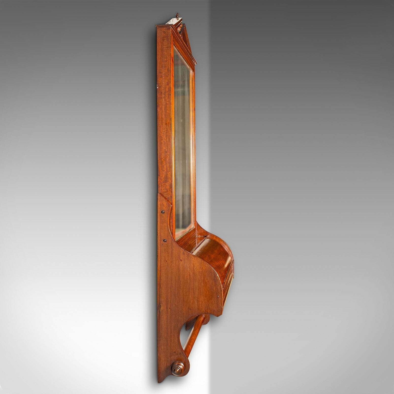 Antique Valet Mirror, Glove Box, English, Reception, Scarf Rail, Victorian, 1900 photo vintage