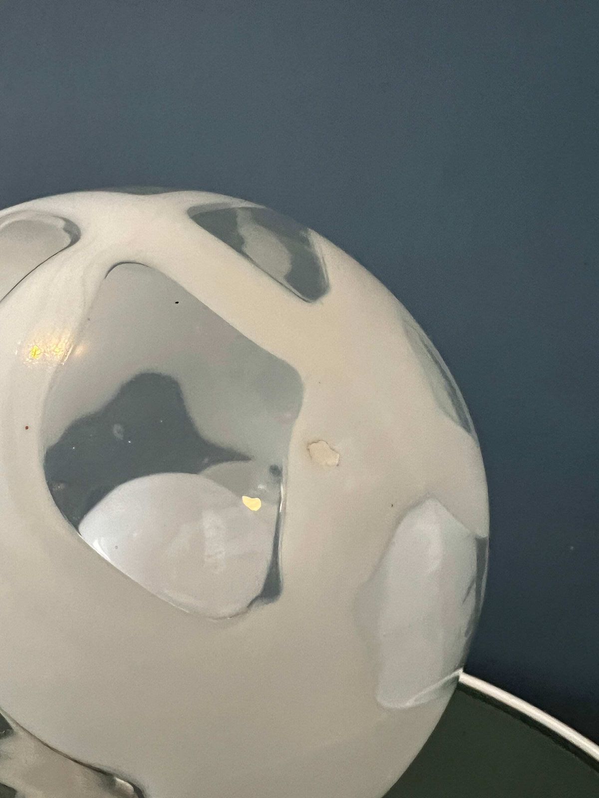 photo for sale Mid Century Bureaulamp Met Glazen Kap En Chromen Voet
