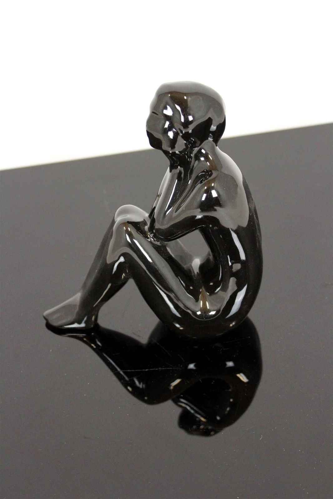 photo for sale Figurine Of A Woman, Jihokera Bechyne Czechoslovakia, 1960s