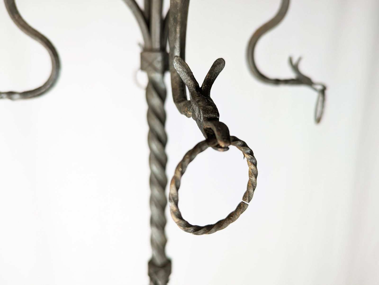 Hand Crafted Wrought Iron Pedestal From The Early 1900s Attributed To Alessandro Mazzucotelli photo buy