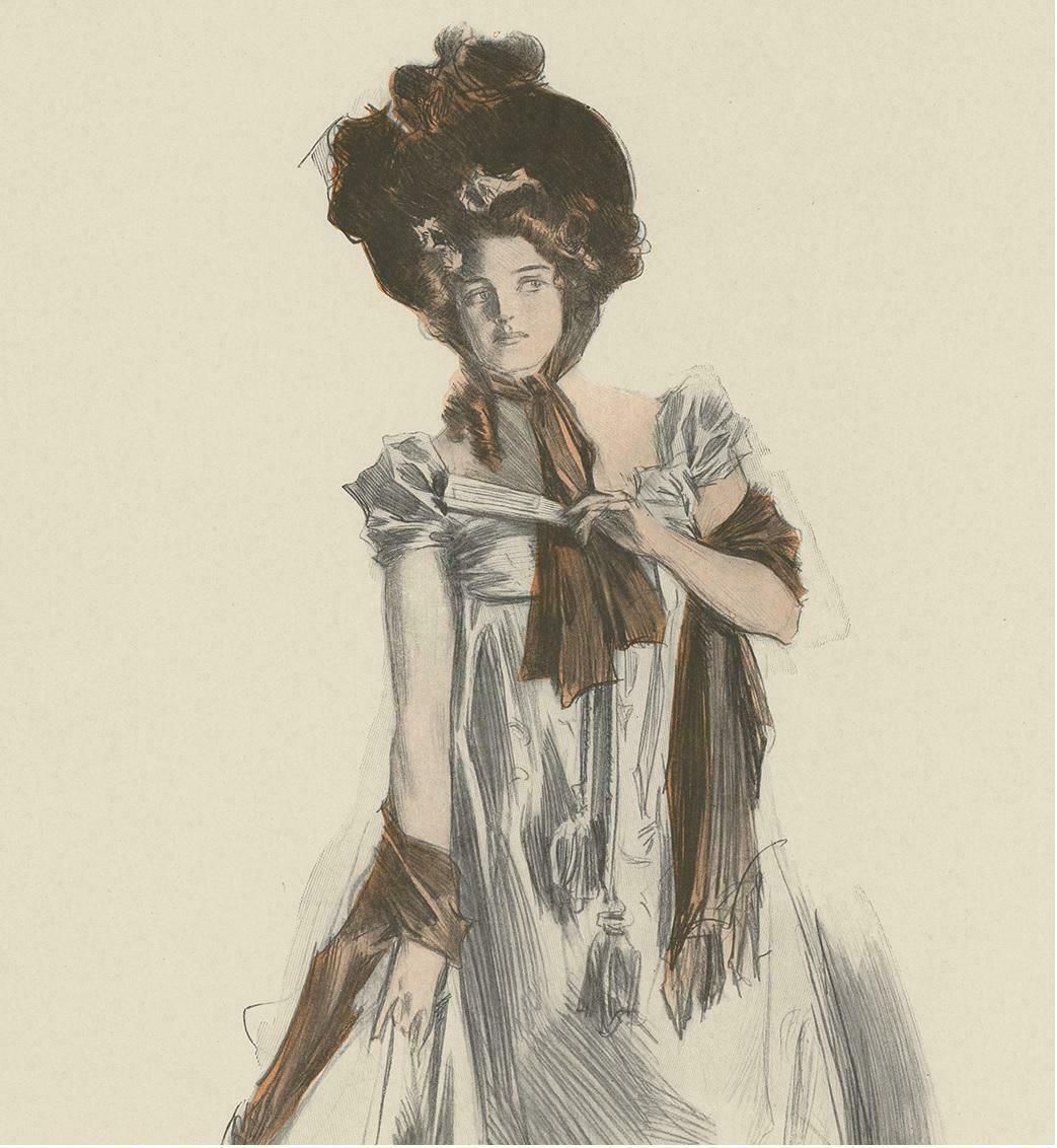 Antique Print 'The Cotillion' Made After H.C. Christy '1908' photo for sale