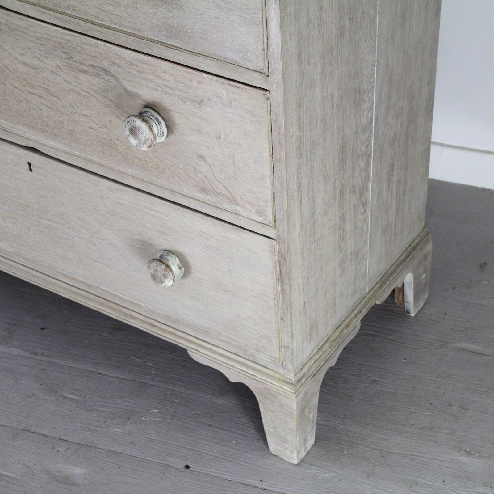 Antique Lime Washed Oak Chest Of Drawers photo buy