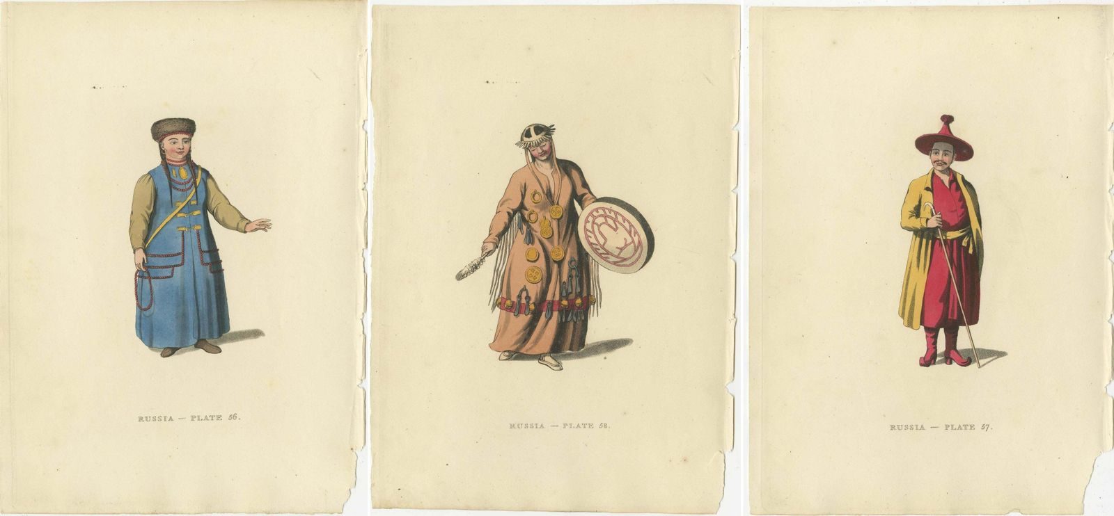 Traditional Mongolian Attire In Alexander's Russian Ethnographic Engraving, 1814 photo furniture