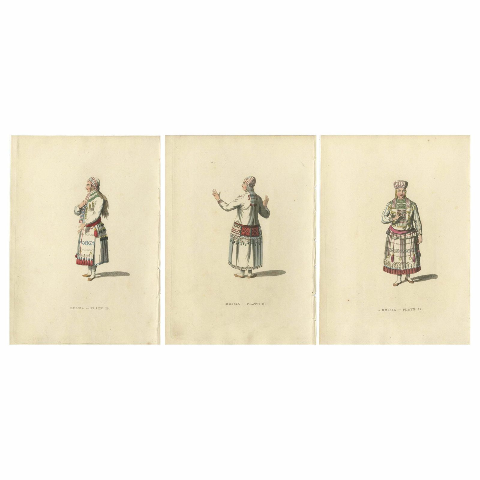Ethnic Elegance: The Mordvin Attire Of 19th Century Russia Engraved, 1814