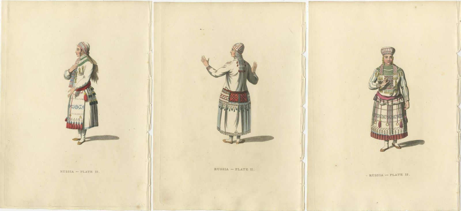 Ethnic Elegance: The Mordvin Attire Of 19th Century Russia Engraved, 1814 photo 360.0