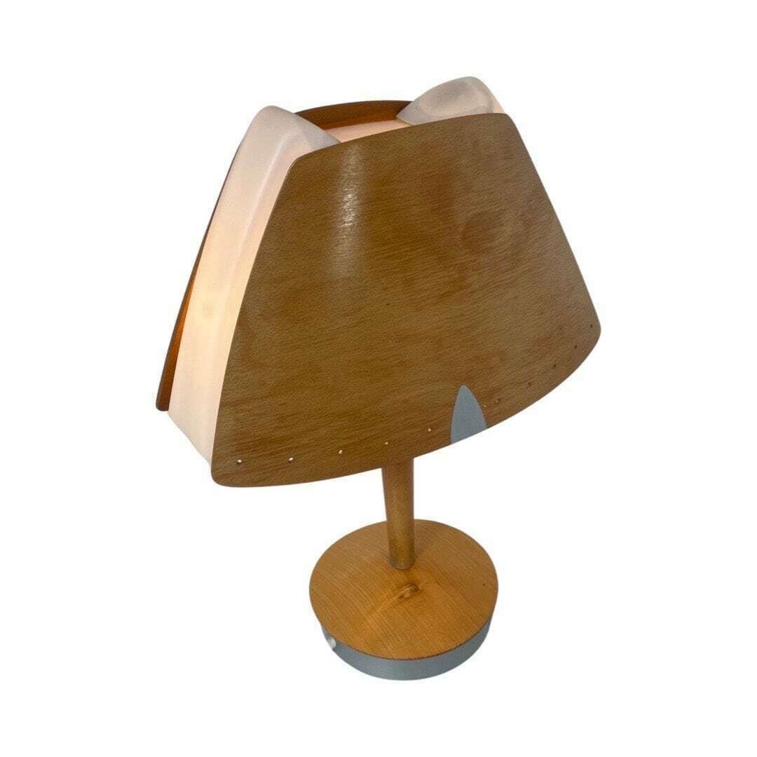 Soren Eriksen   Lucid   Table Lamp Model 'Culot'   Plywood, Plastic And Aluminum (Two In Stock)