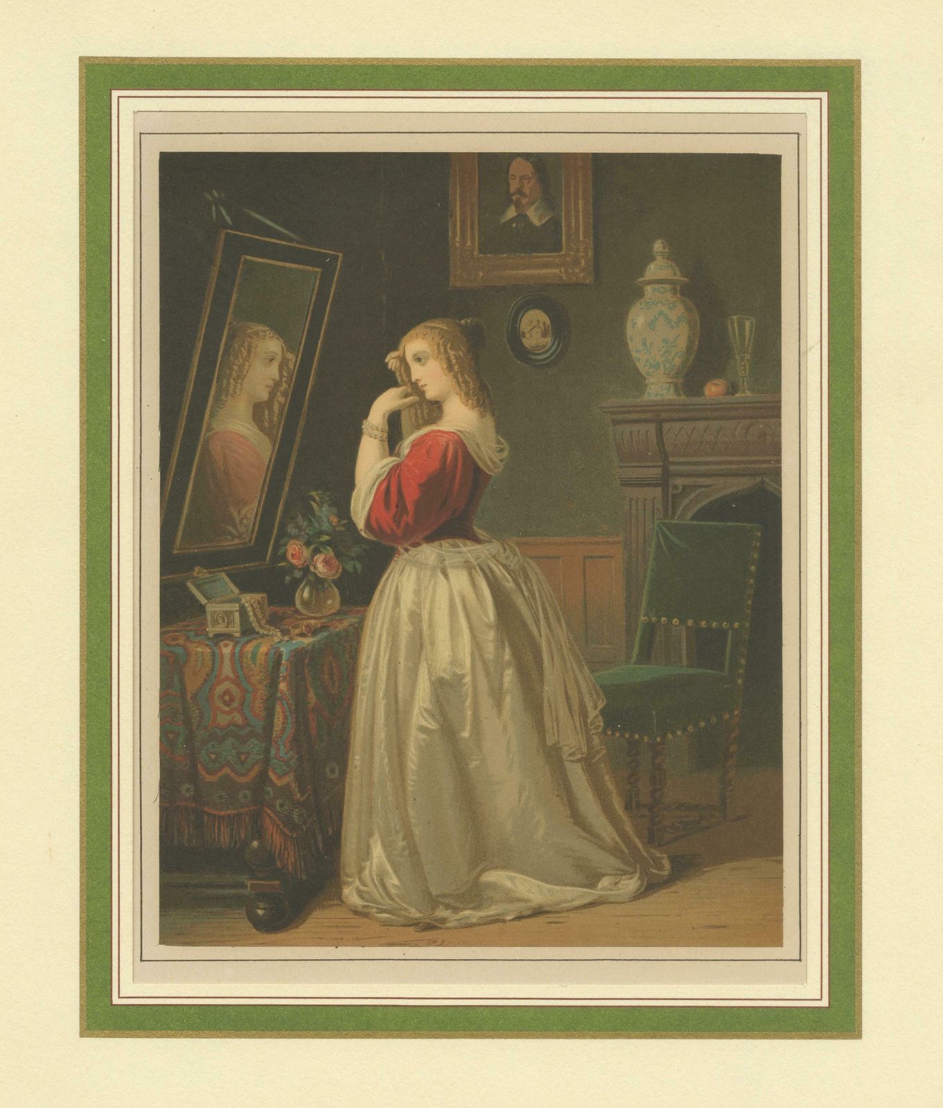Antique Print Of Feminine Rituals: The Toilette In Victorian Art, Circa 1880 photo Art