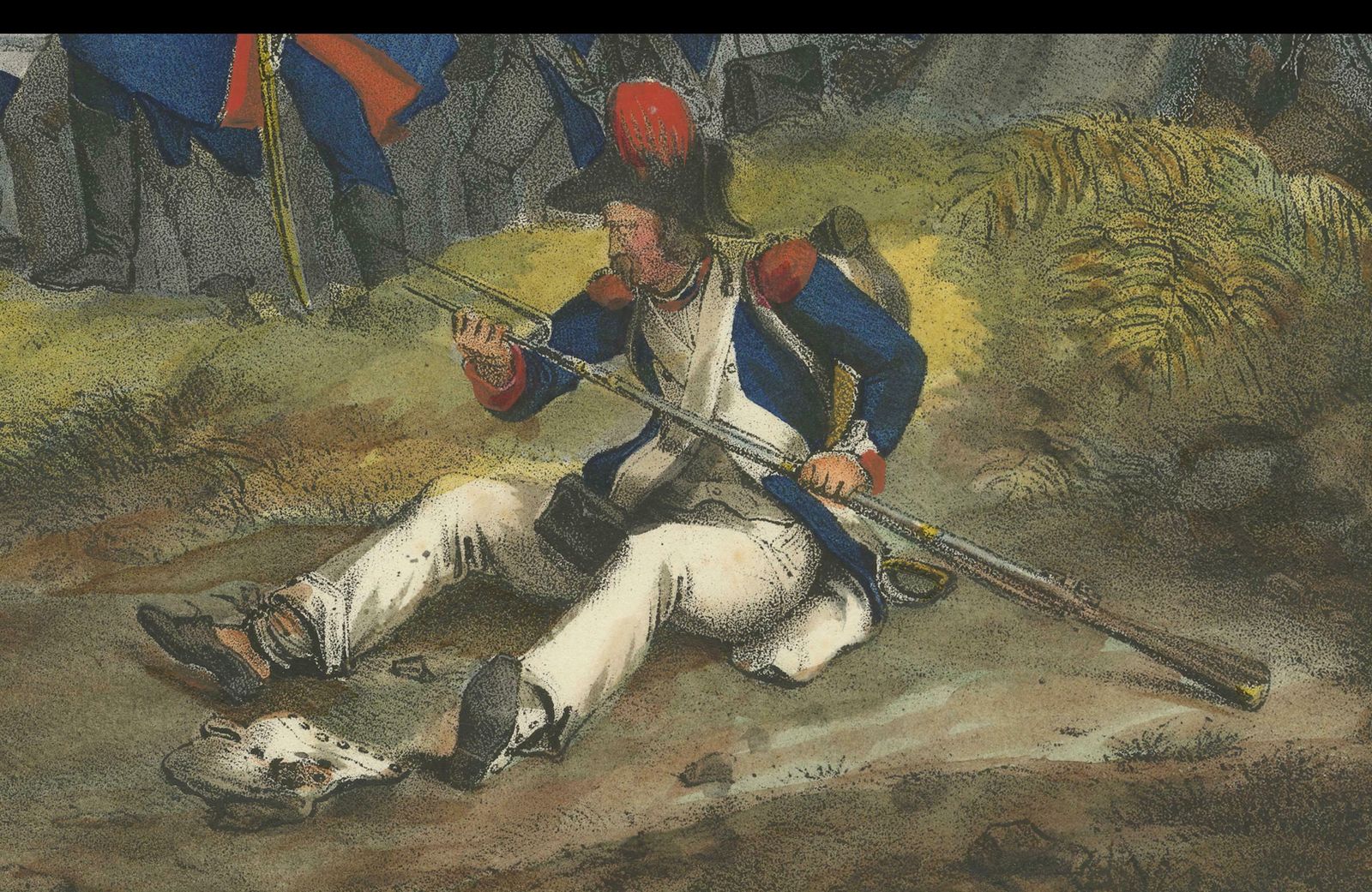 Original Antique Print Of Mountain Warfare: The 1834 Alpine Encounter, C.1834 photo Art
