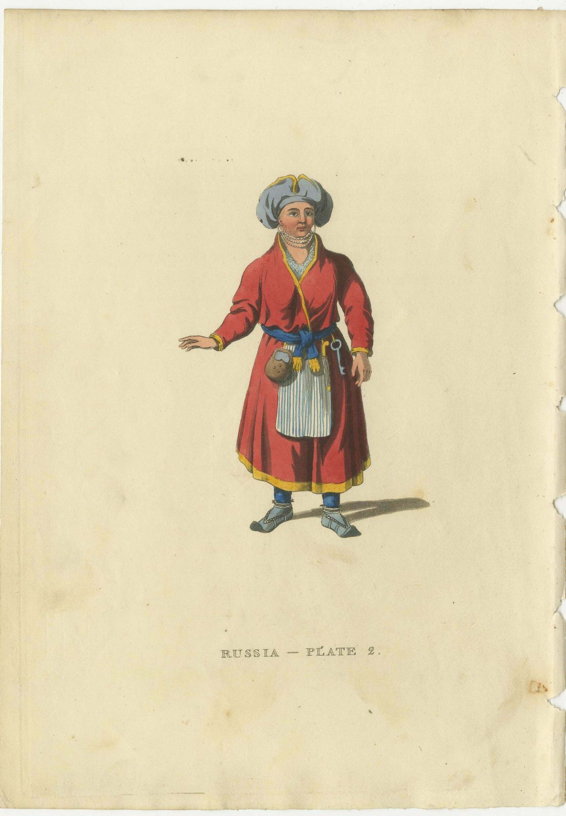 Cultural Tapestry: Traditional Female Attire Of 19th Century Russia, 1814 photo 360.0