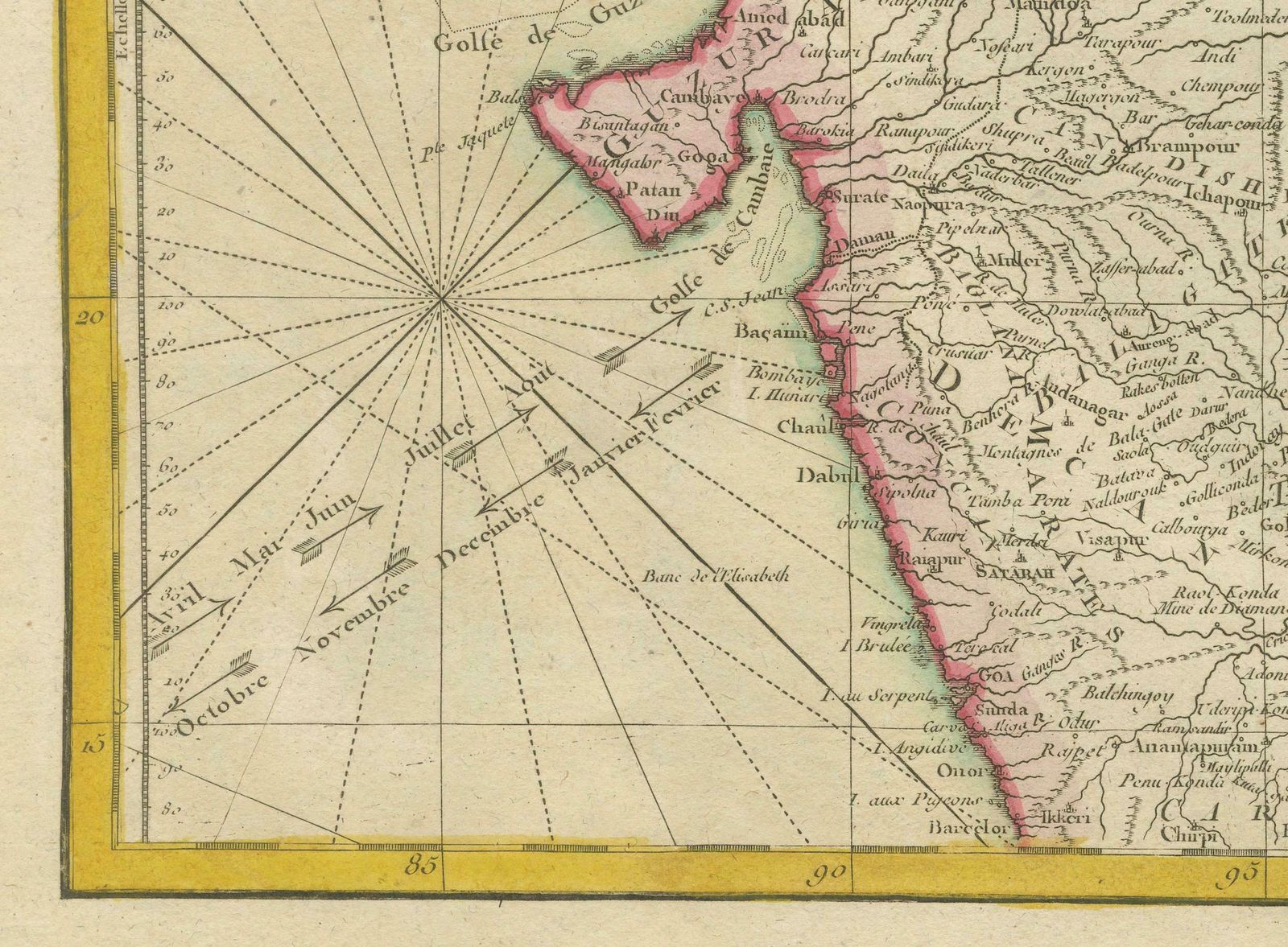 Charting The Course Of Empire: Bonne's 1770 Masterpiece Maps Of The Indian Ocean photo vintage