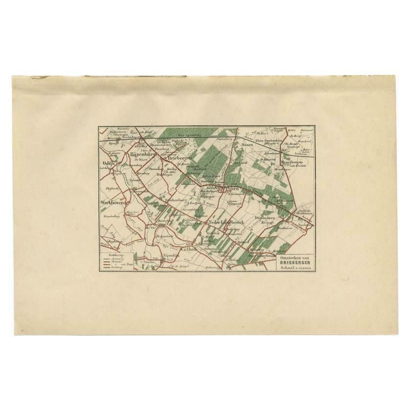 Antique Map Of The Region Of Driebergen By Craandijk, 1884